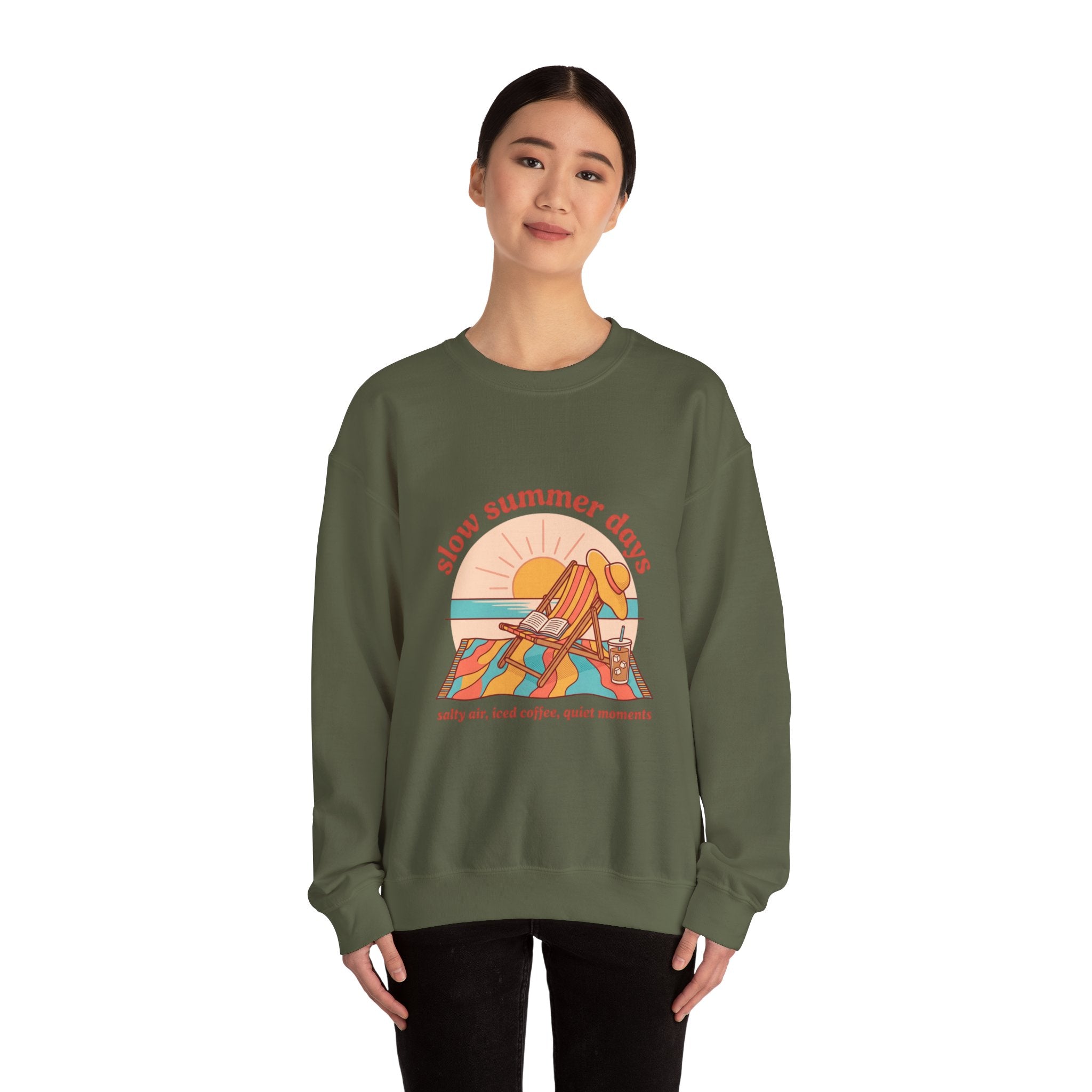 Slow Summer Days Sweatshirt | summer aesthetic, retro coastal vibes