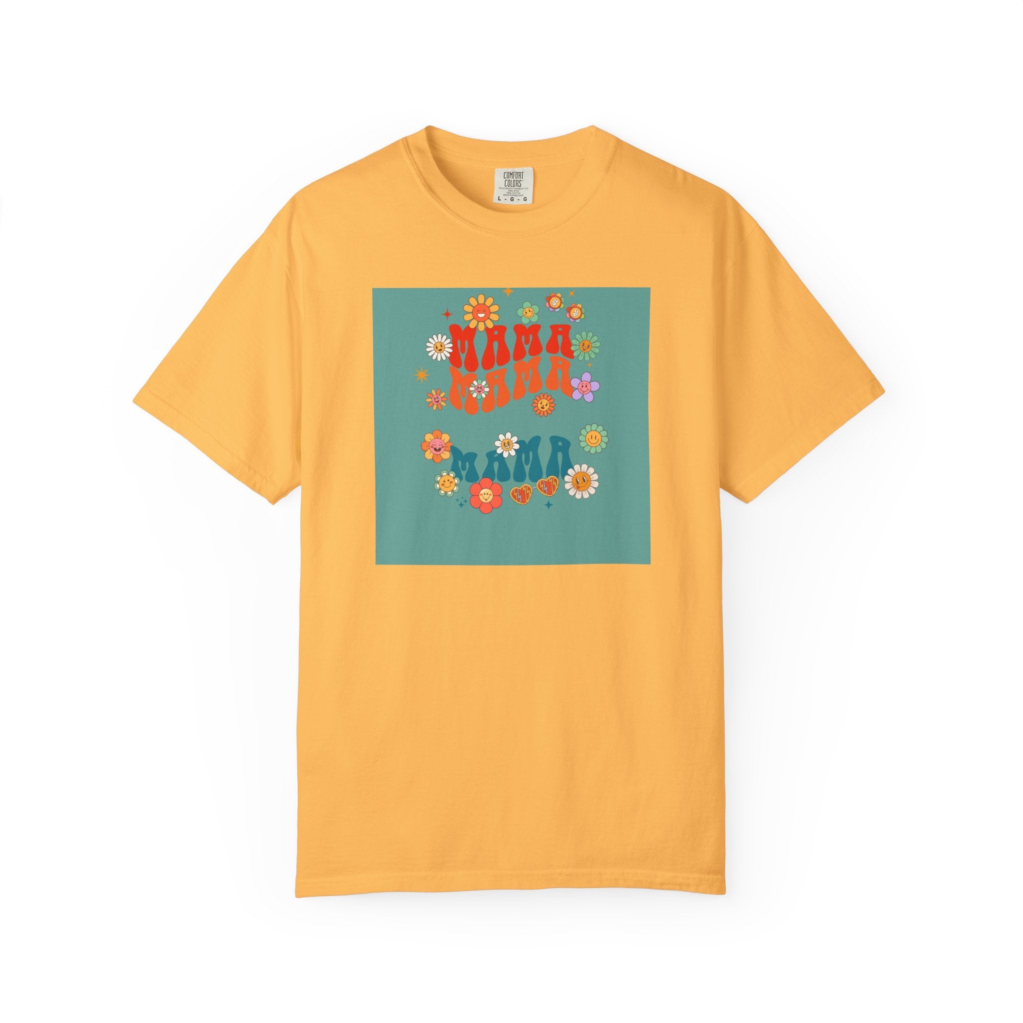 Flower Power Mama T-Shirt — Retro Floral "Mama" Graphic Tee