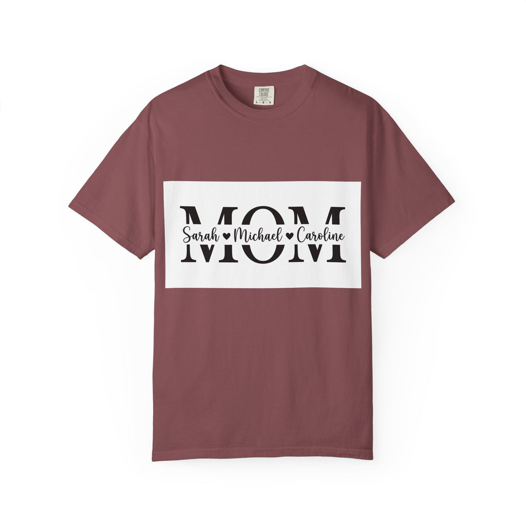 Mom Name Personalized T‑Shirt — Custom Family Names Mother's Day Tee