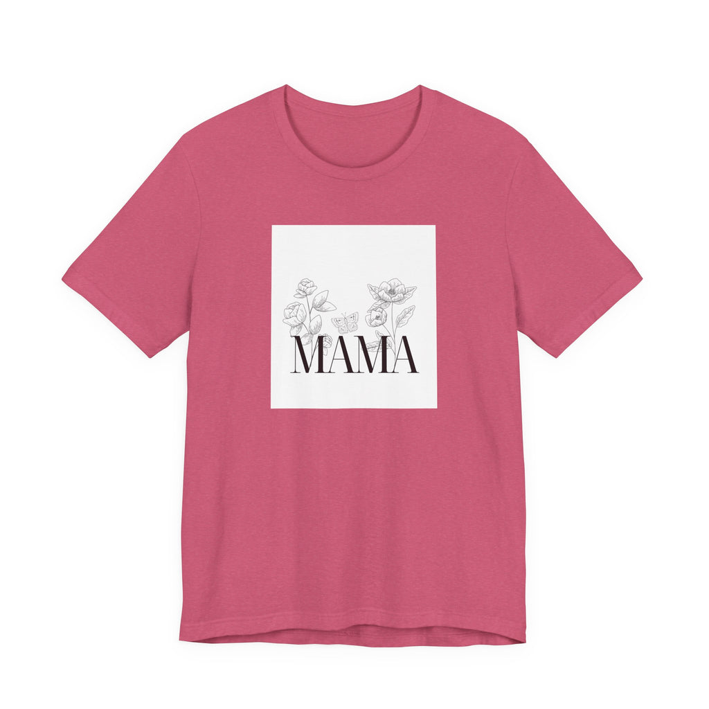 Mama Floral T‑Shirt — Minimalist "MAMA" Tee with Delicate Roses (Mother’s Day Gift)