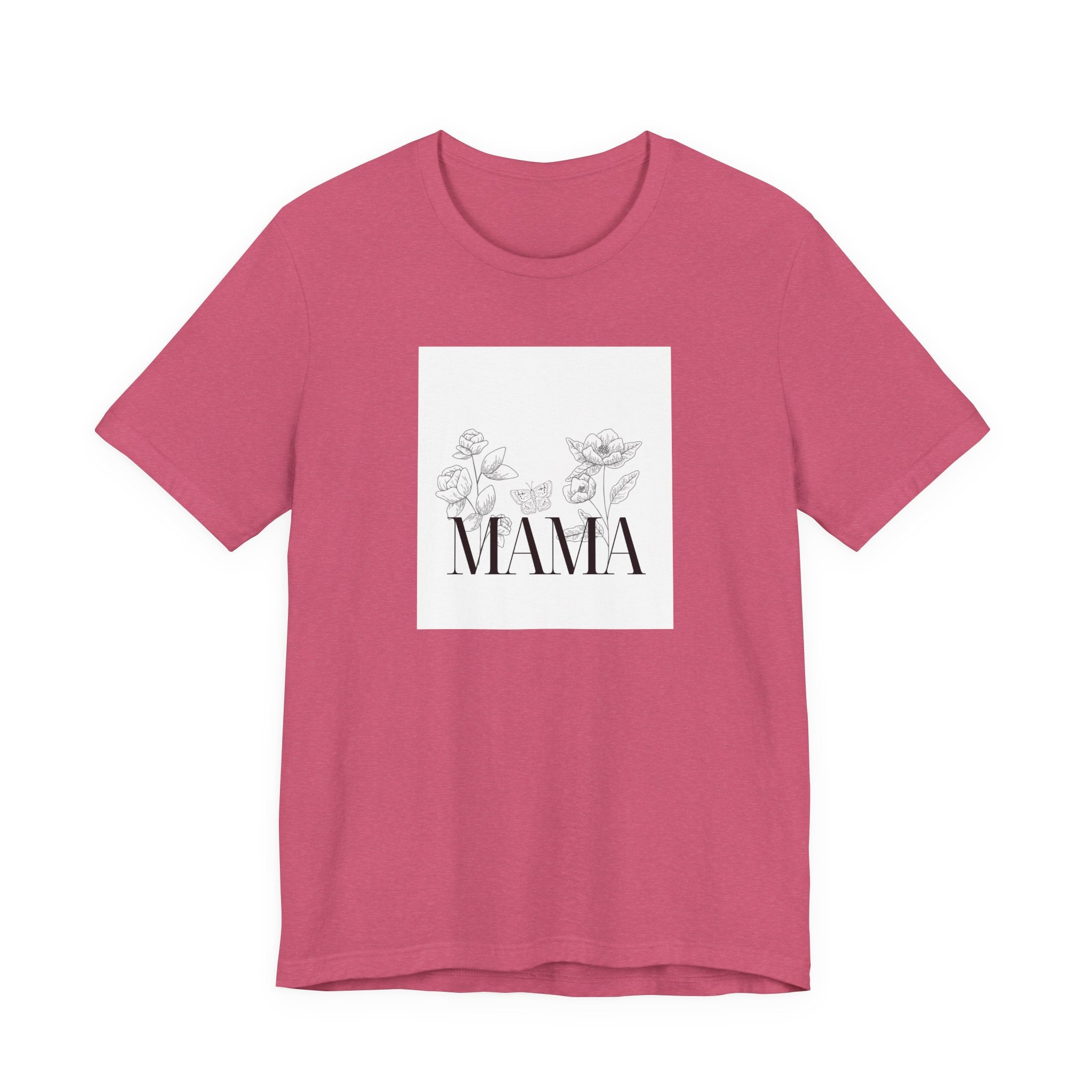 Mama Floral T‑Shirt — Minimalist "MAMA" Tee with Delicate Roses (Mother’s Day Gift)