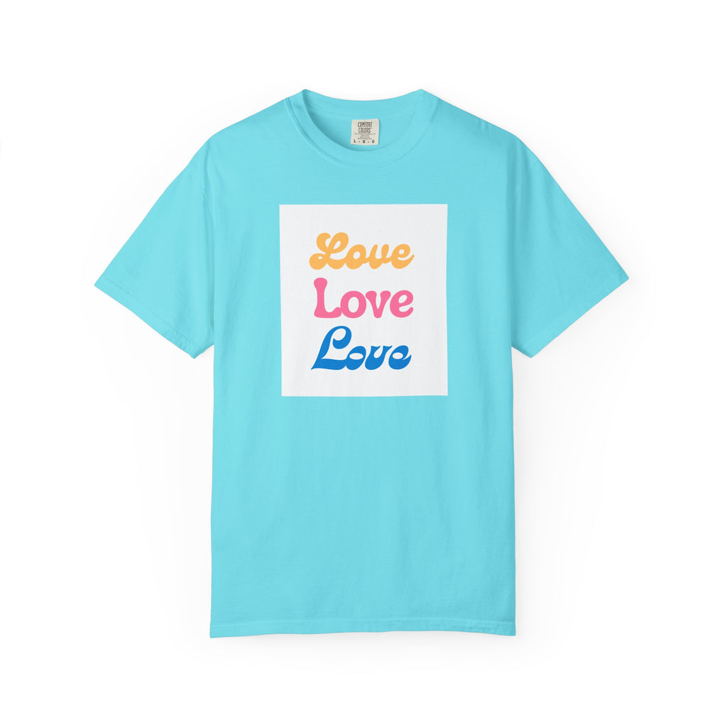 Love Love Love T-Shirt — Retro Colorblock Graphic Tee