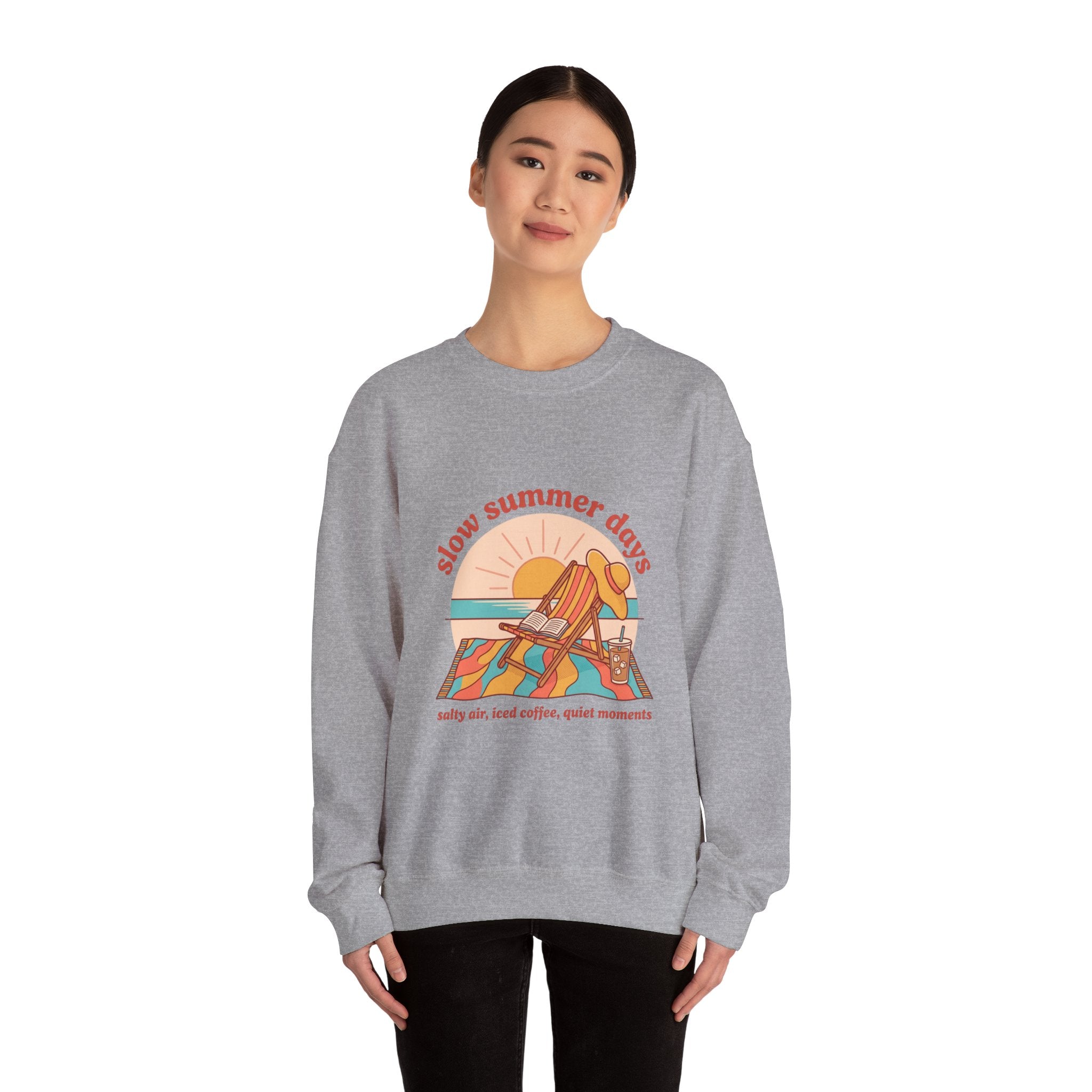 Slow Summer Days Sweatshirt | summer aesthetic, retro coastal vibes
