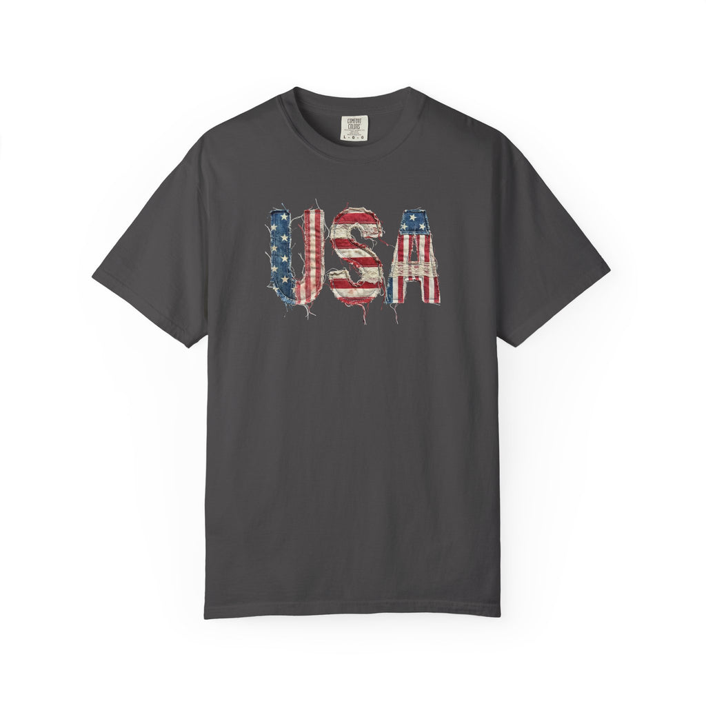 USA Flag Graphic T-Shirt — Patriotic American Tee for 4th of July
