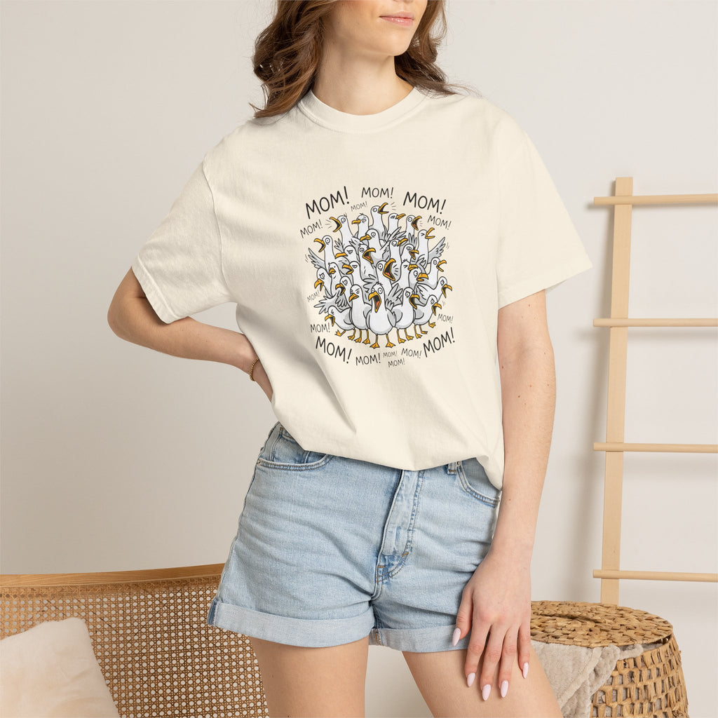 Mom Squad T-Shirt — Cute Ducklings Chanting "MOM!" — Funny Mother's Day Tee