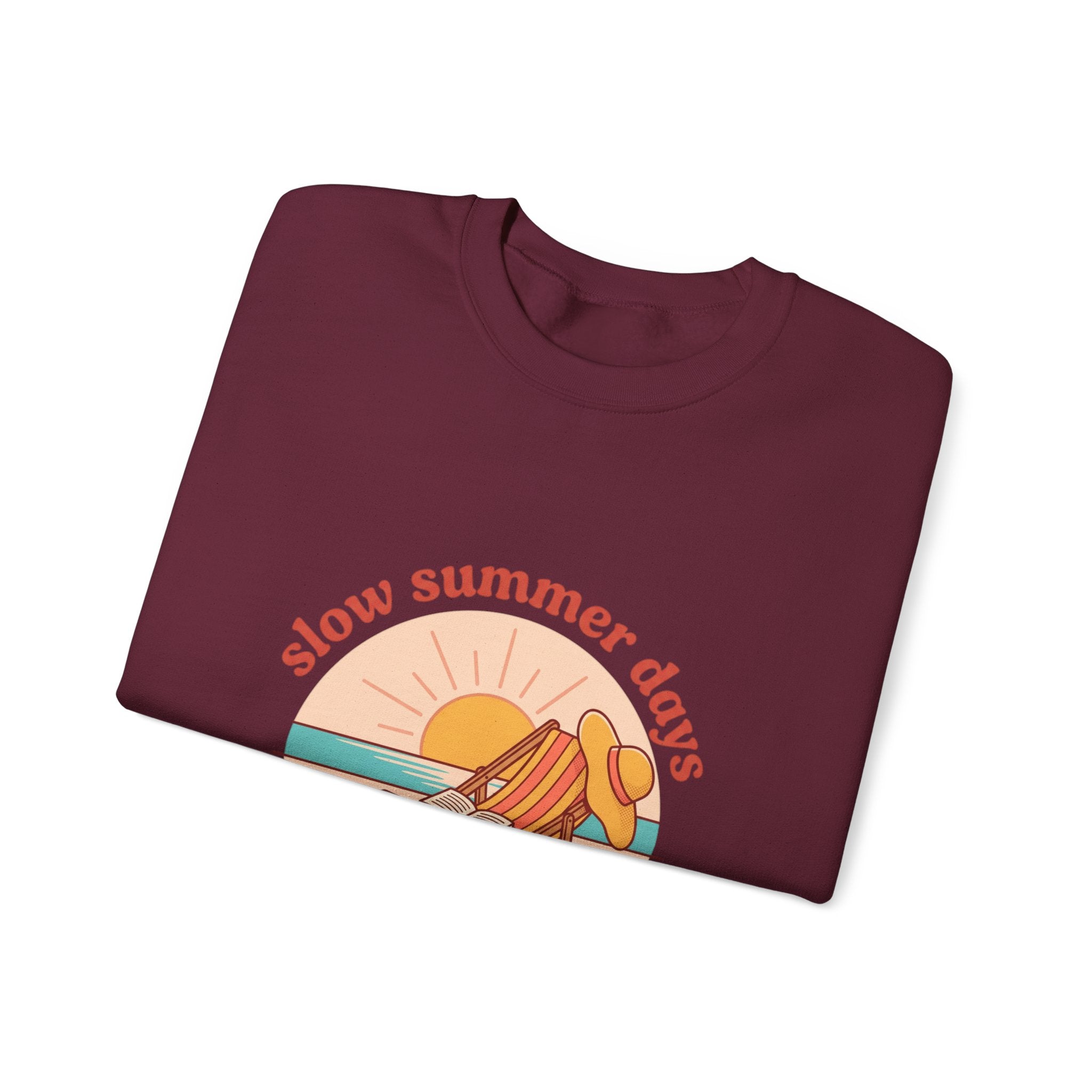 Slow Summer Days Sweatshirt | summer aesthetic, retro coastal vibes