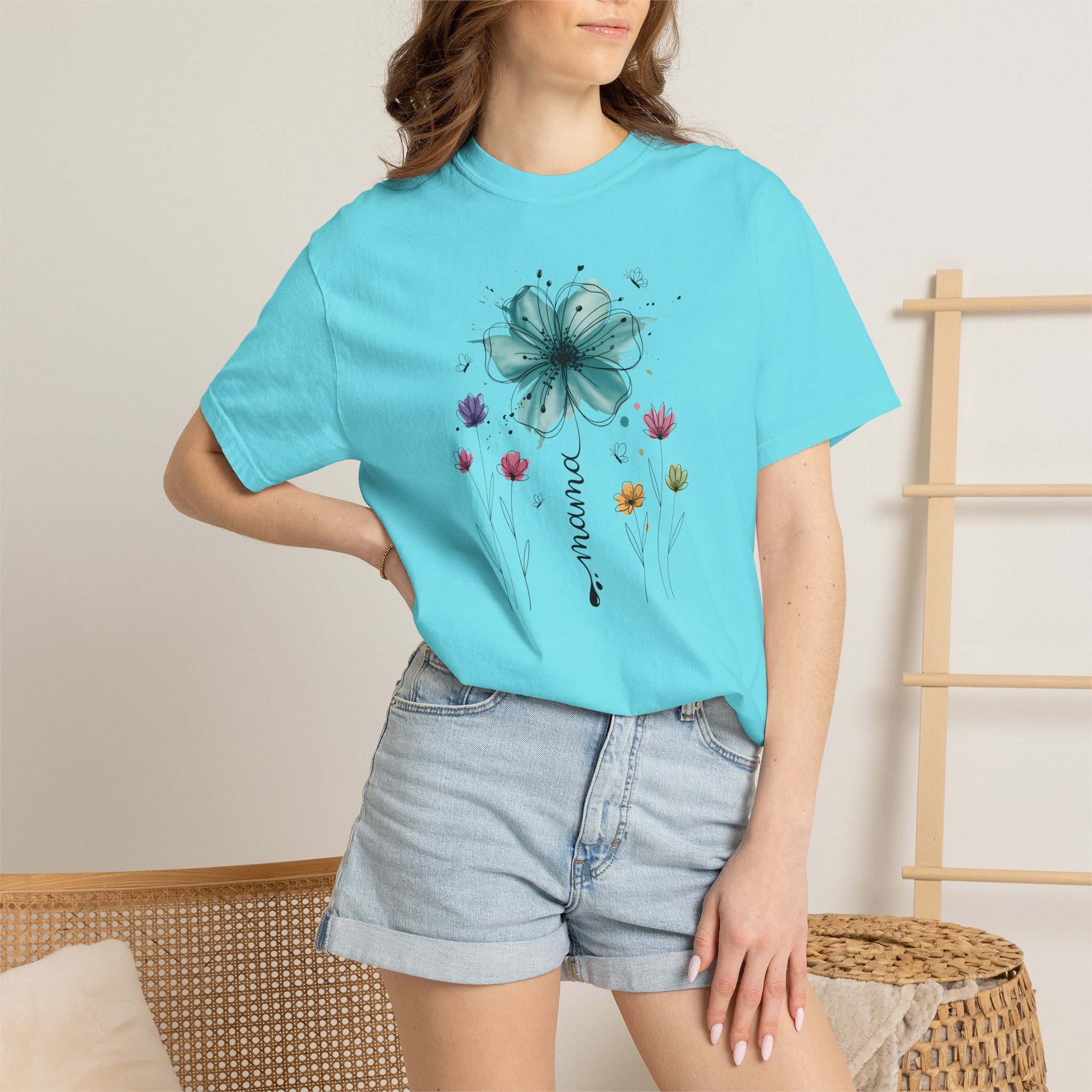 Floral Love 'Amour' Tee — Watercolor Flower Graphic T-Shirt