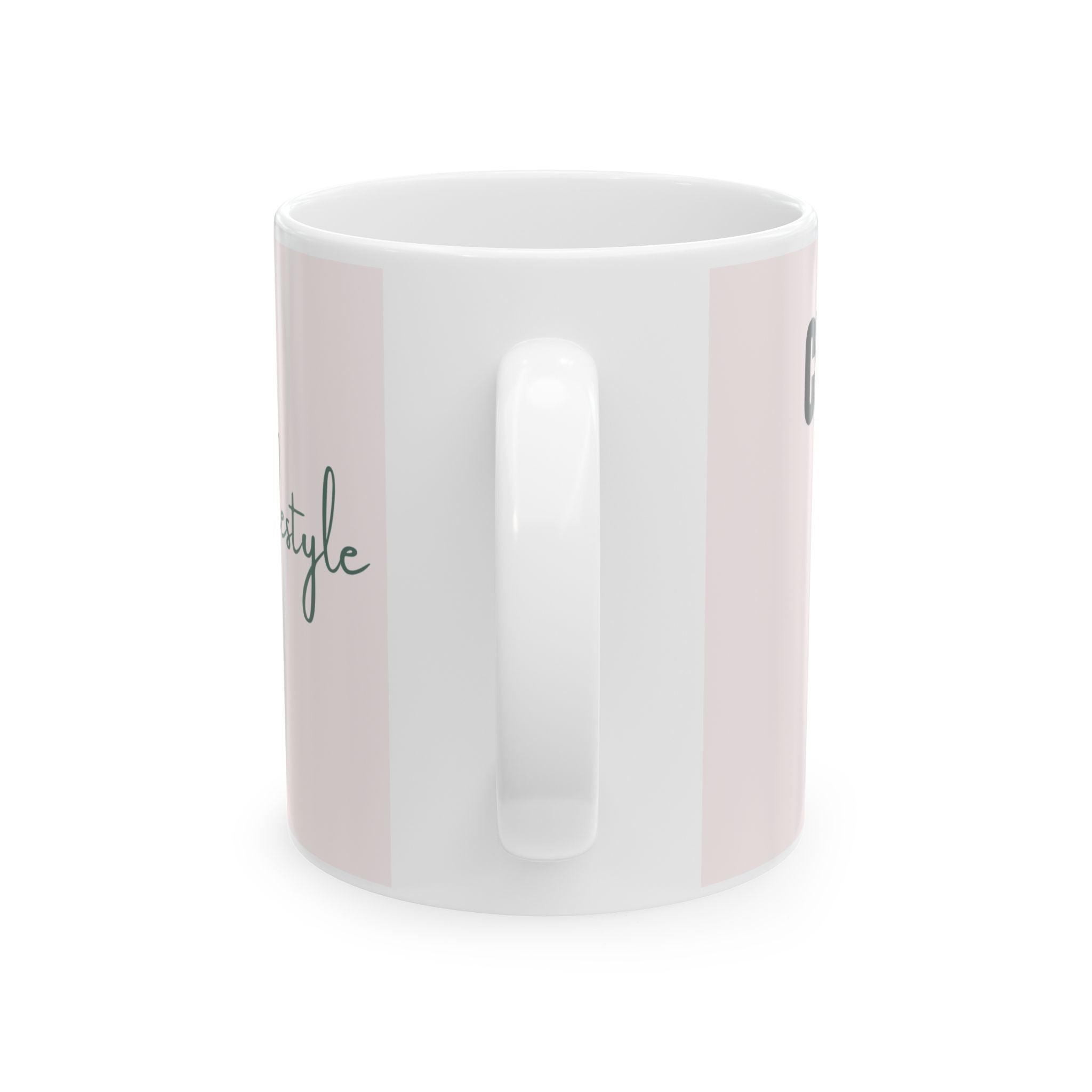 Feminine Script Quote Its a Mom Life Mug  Ceramic Coffee Cup