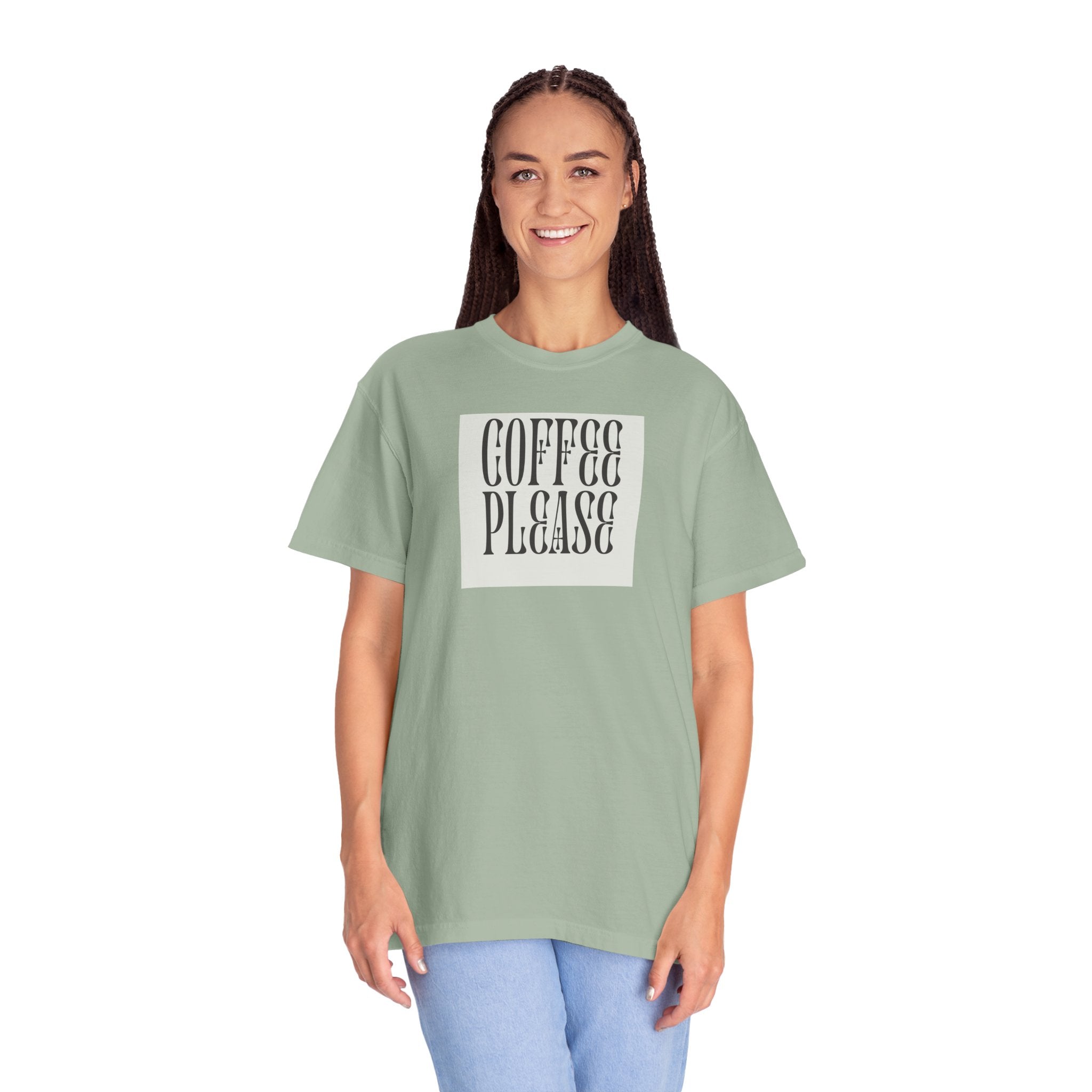 Coffee Please T-Shirt — Retro Typography Coffee Lover Tee