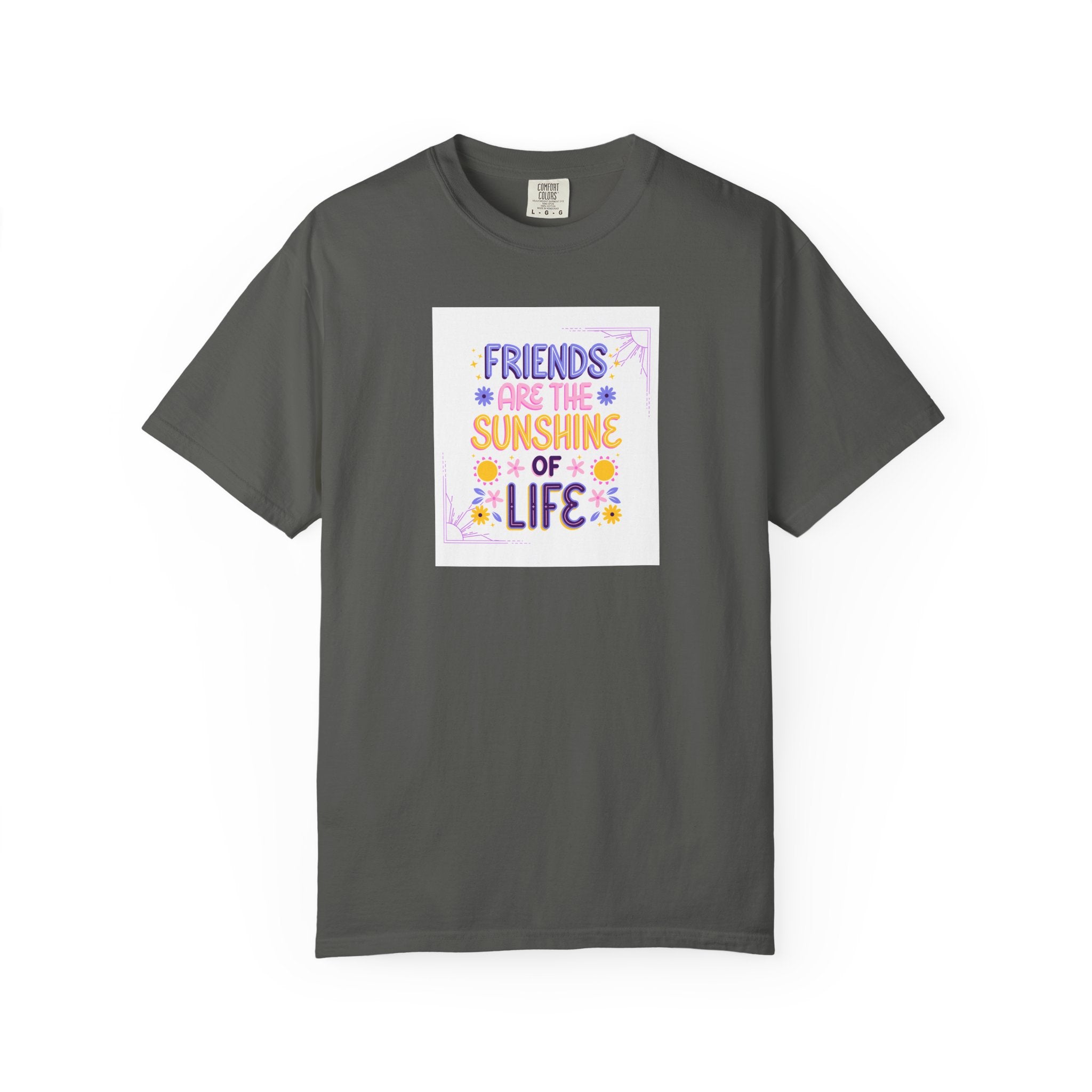 T-Shirt — "Friends Are the Sunshine of Life" Floral Graphic Tee