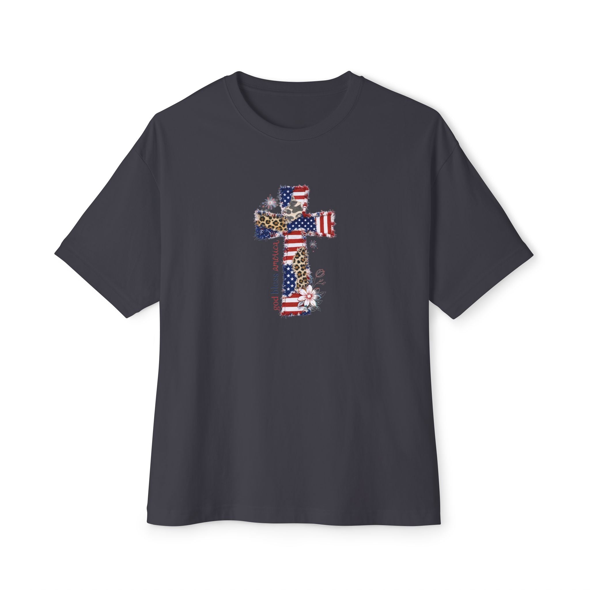 American Flag Cross Tee — Patriotic Christian T-Shirt