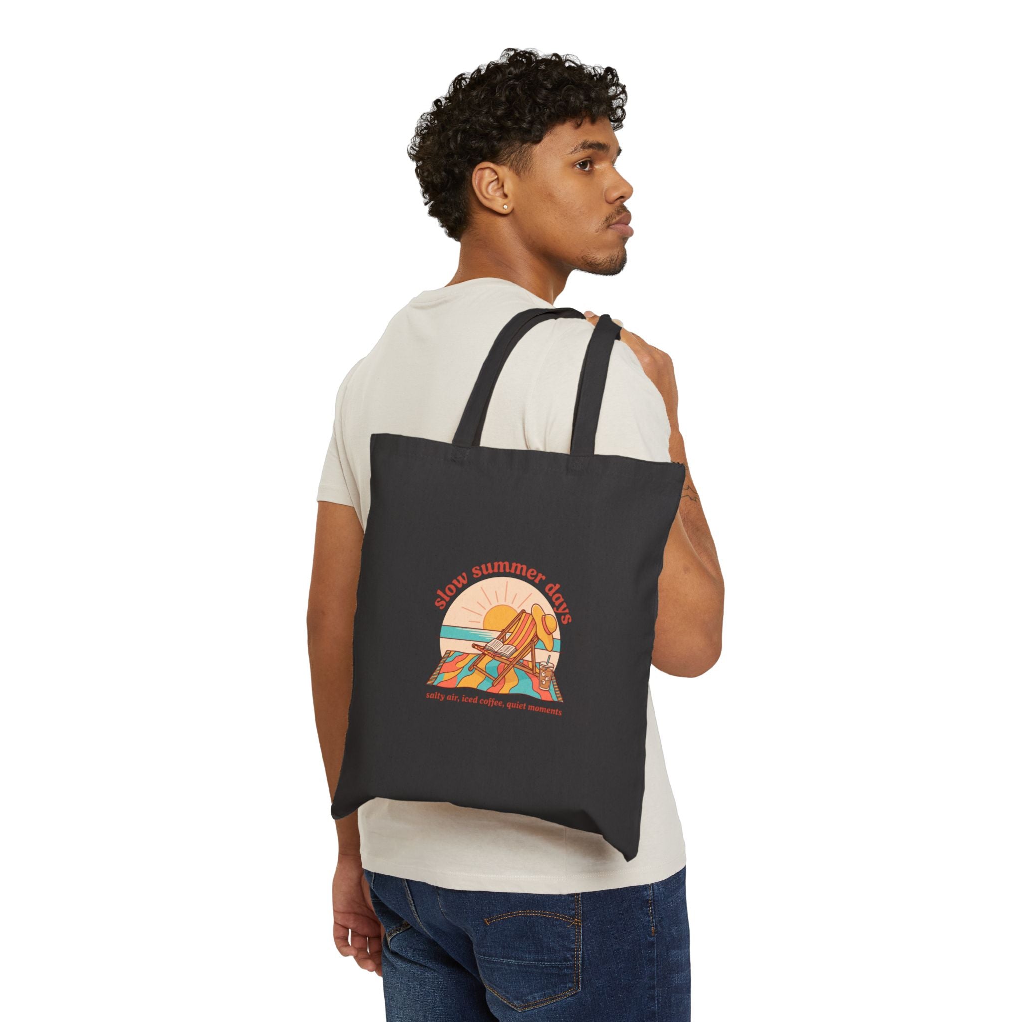 Slow Summer Days Tote | summer aesthetic, coastal vibes, retro pastel