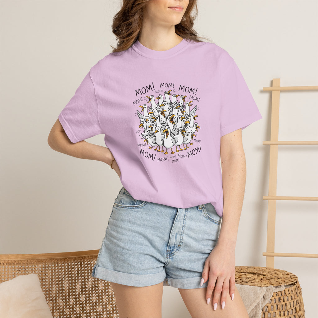 Mom Squad T-Shirt — Cute Ducklings Chanting "MOM!" — Funny Mother's Day Tee