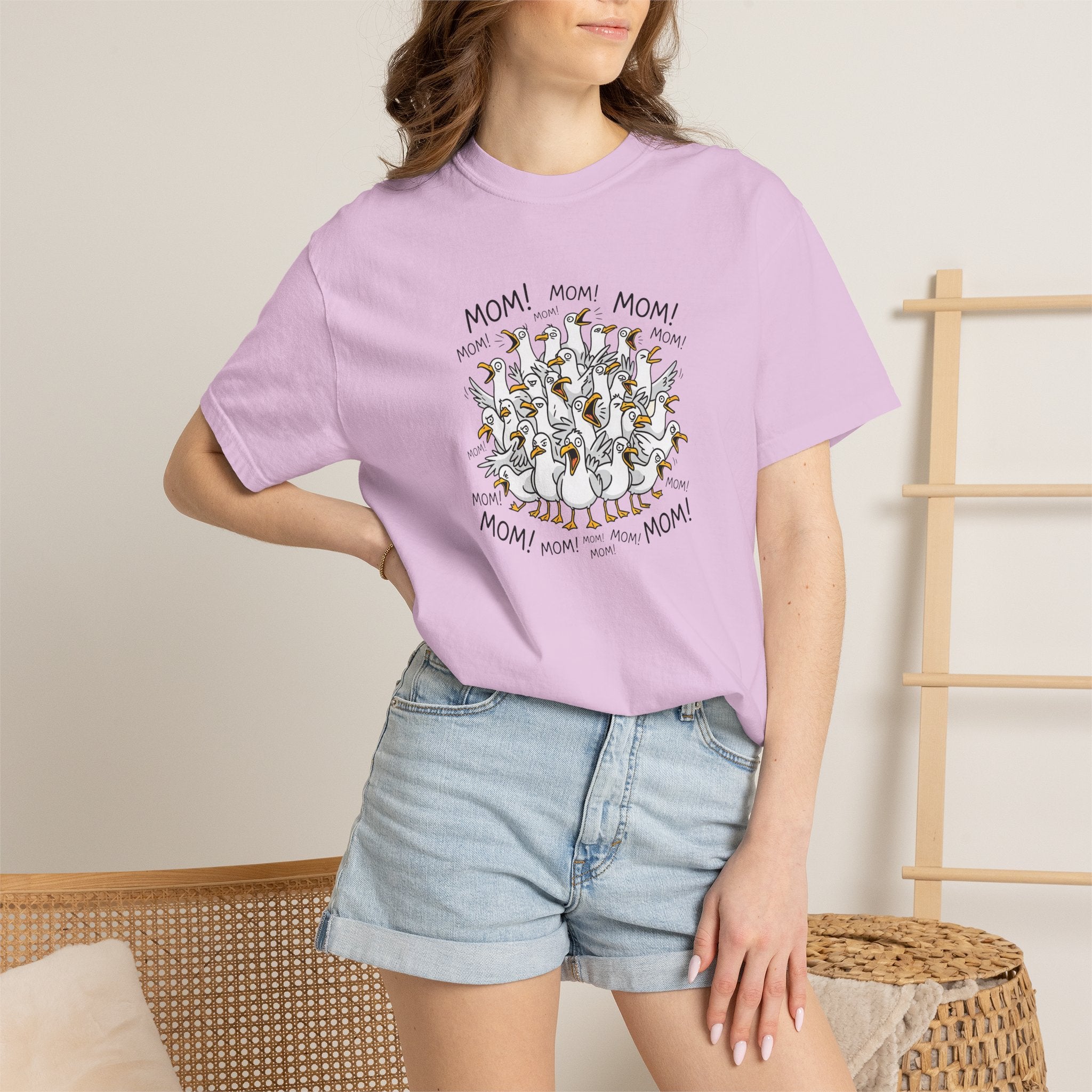 Mom Squad T-Shirt — Cute Ducklings Chanting "MOM!" — Funny Mother's Day Tee