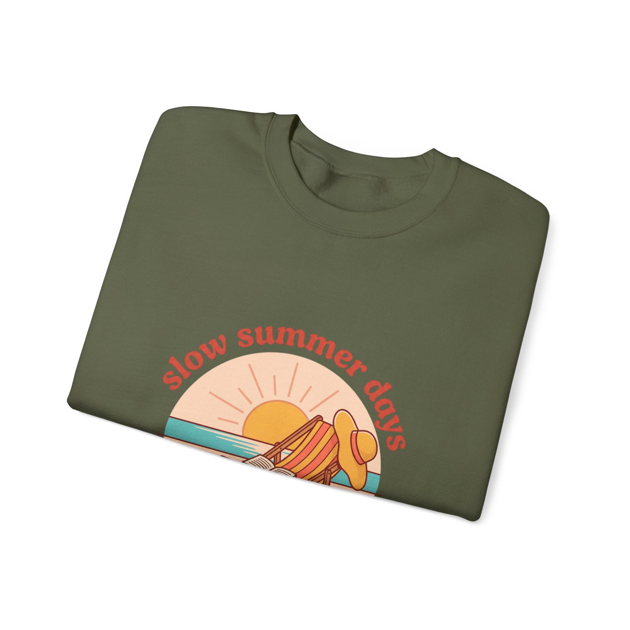 Slow Summer Days Sweatshirt | summer aesthetic, retro coastal vibes