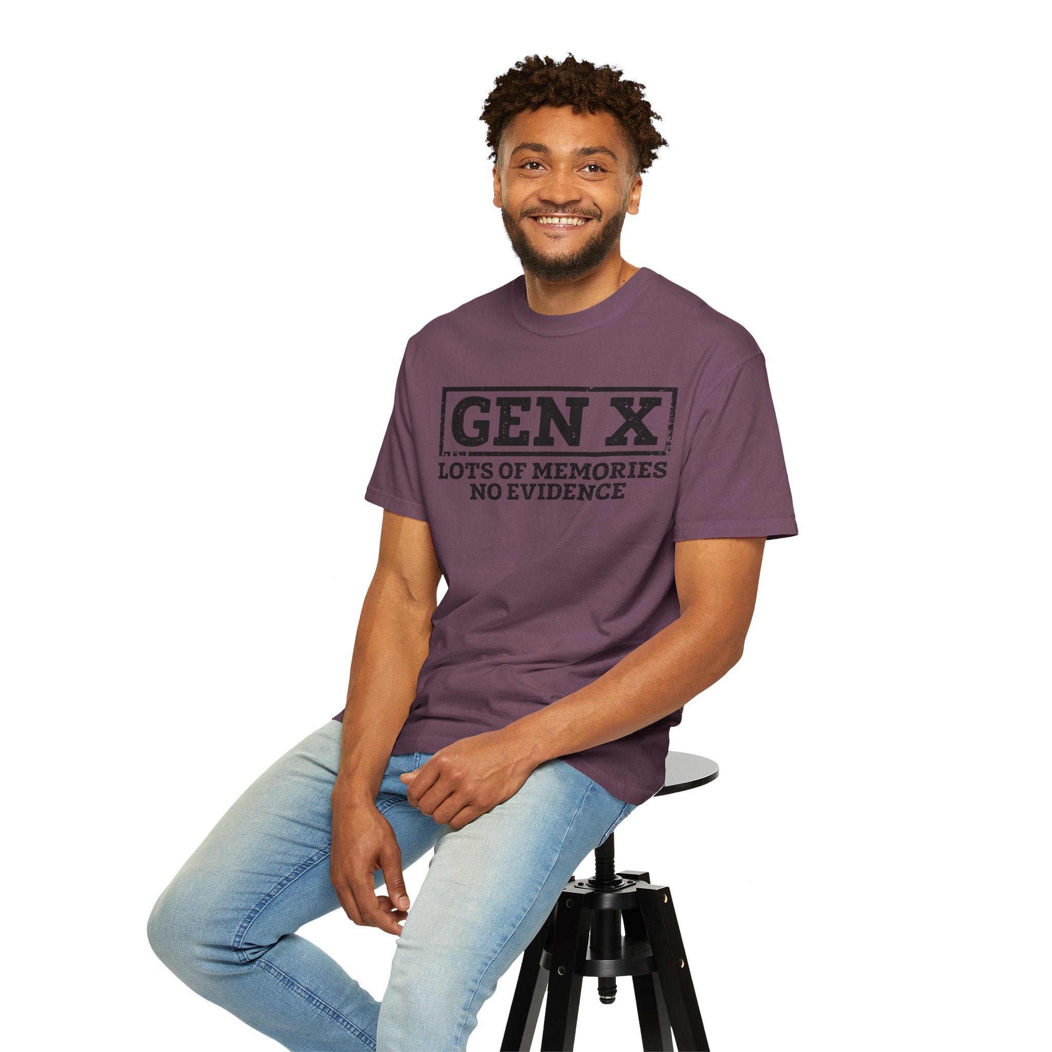 Gen X T-Shirt - "Lots of Memories, No Evidence" Vintage Style Tee