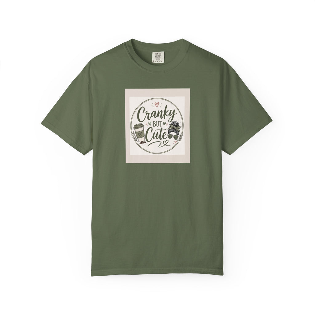 Cranky But Cute T-Shirt – Funny Vintage Coffee Graphic Tee