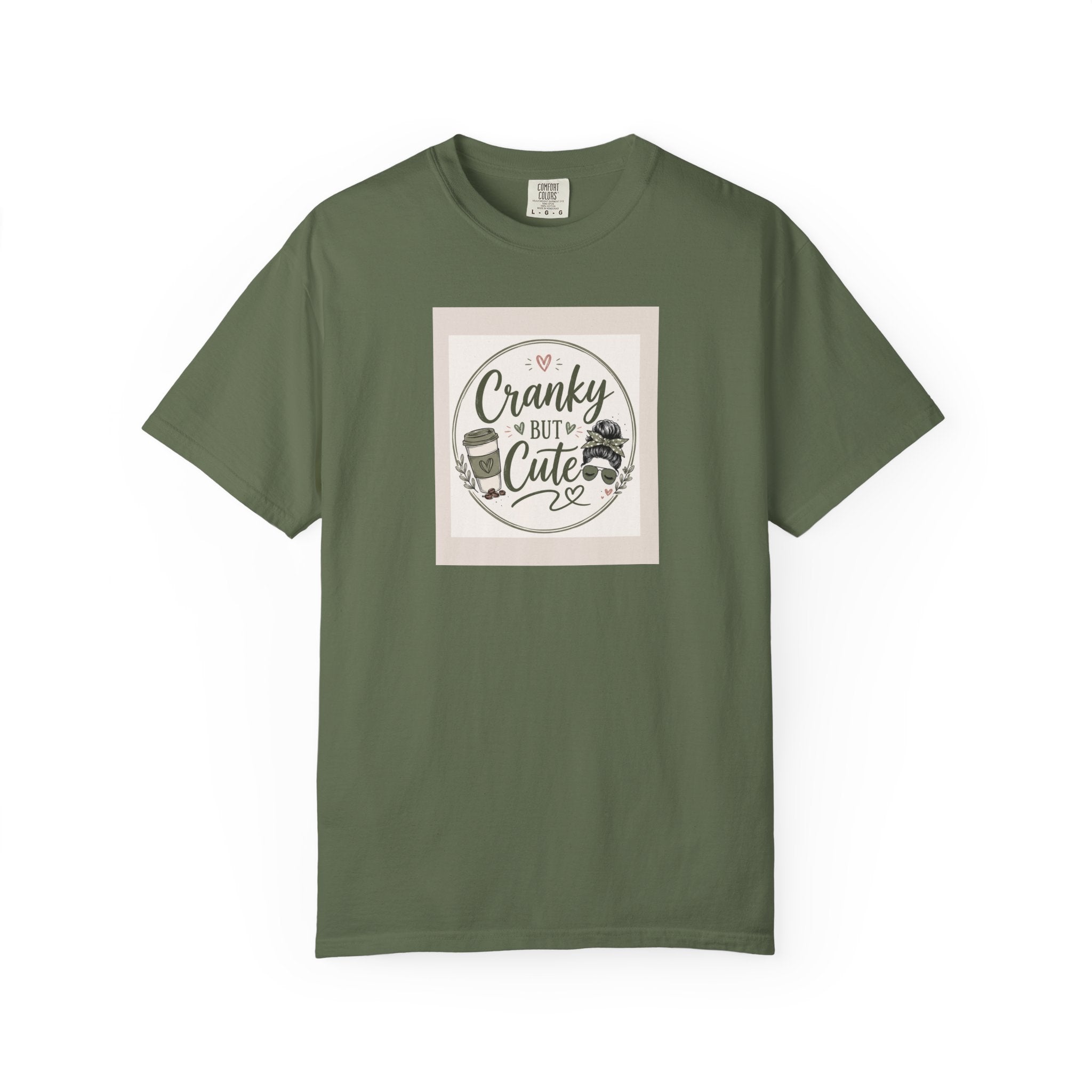 Cranky But Cute T-Shirt – Funny Vintage Coffee Graphic Tee