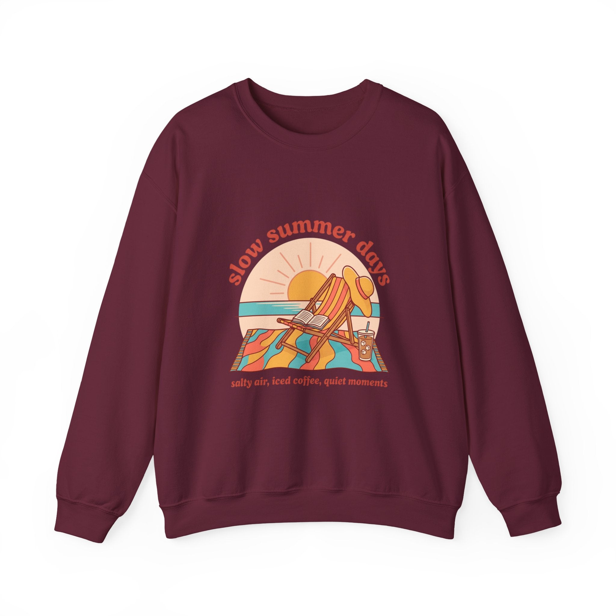 Slow Summer Days Sweatshirt | summer aesthetic, retro coastal vibes