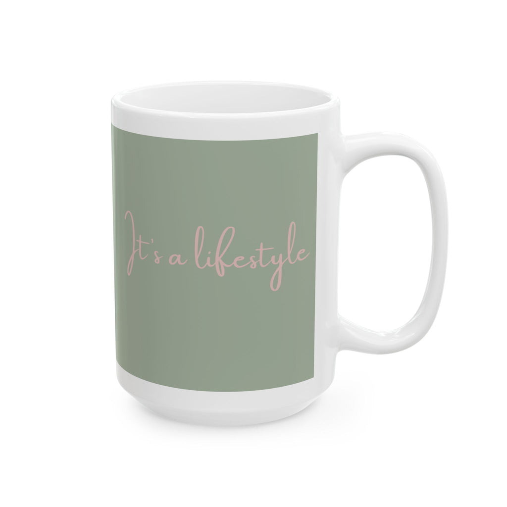 Cheeky Quote Mug | Ceramic Coffee Cup, Neutral Script Design