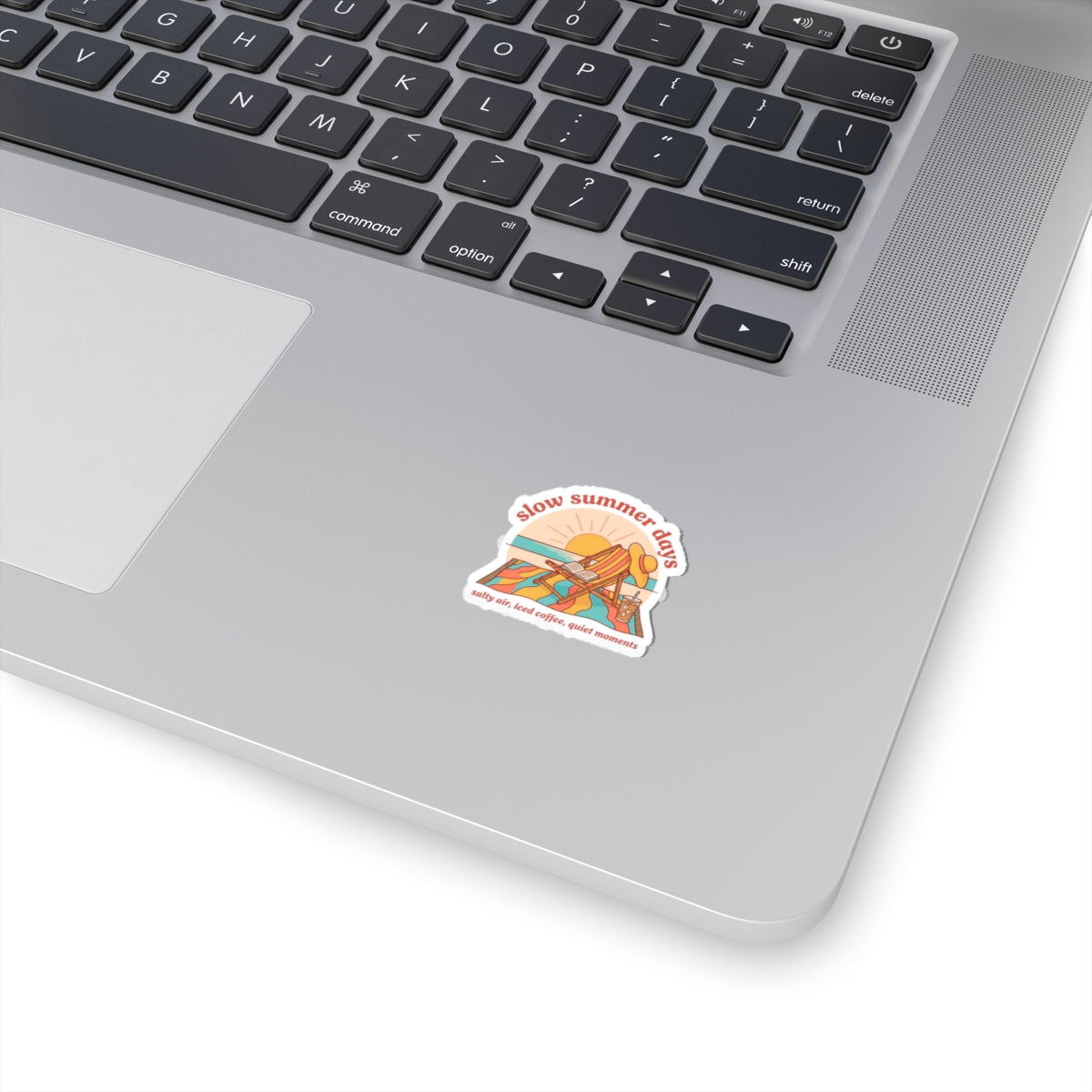 slow summer days Kiss-Cut Sticker | summer aesthetic, coastal vibes