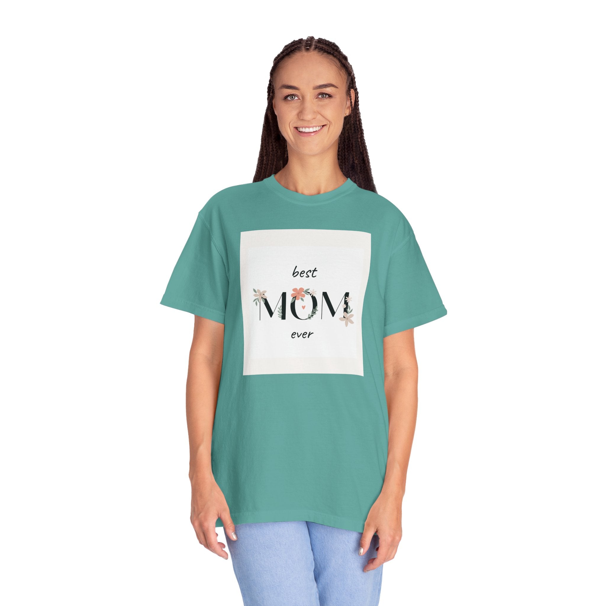Best Mom Ever Floral T‑Shirt