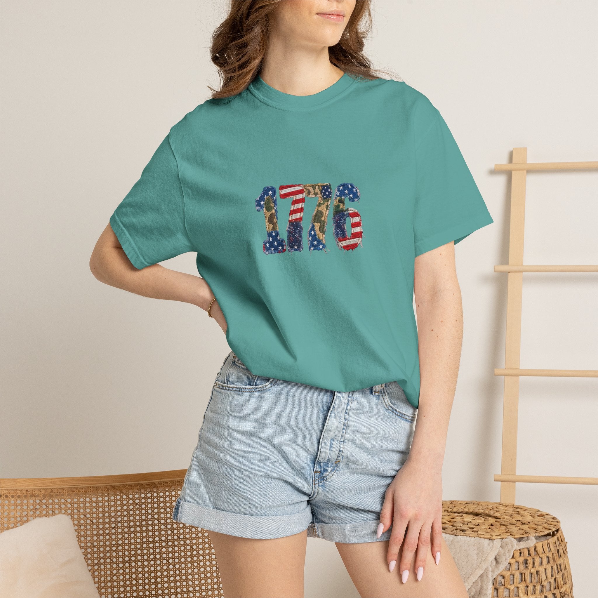 1776 Numbers T-Shirt | American Flag Colonial Stars Stripes
