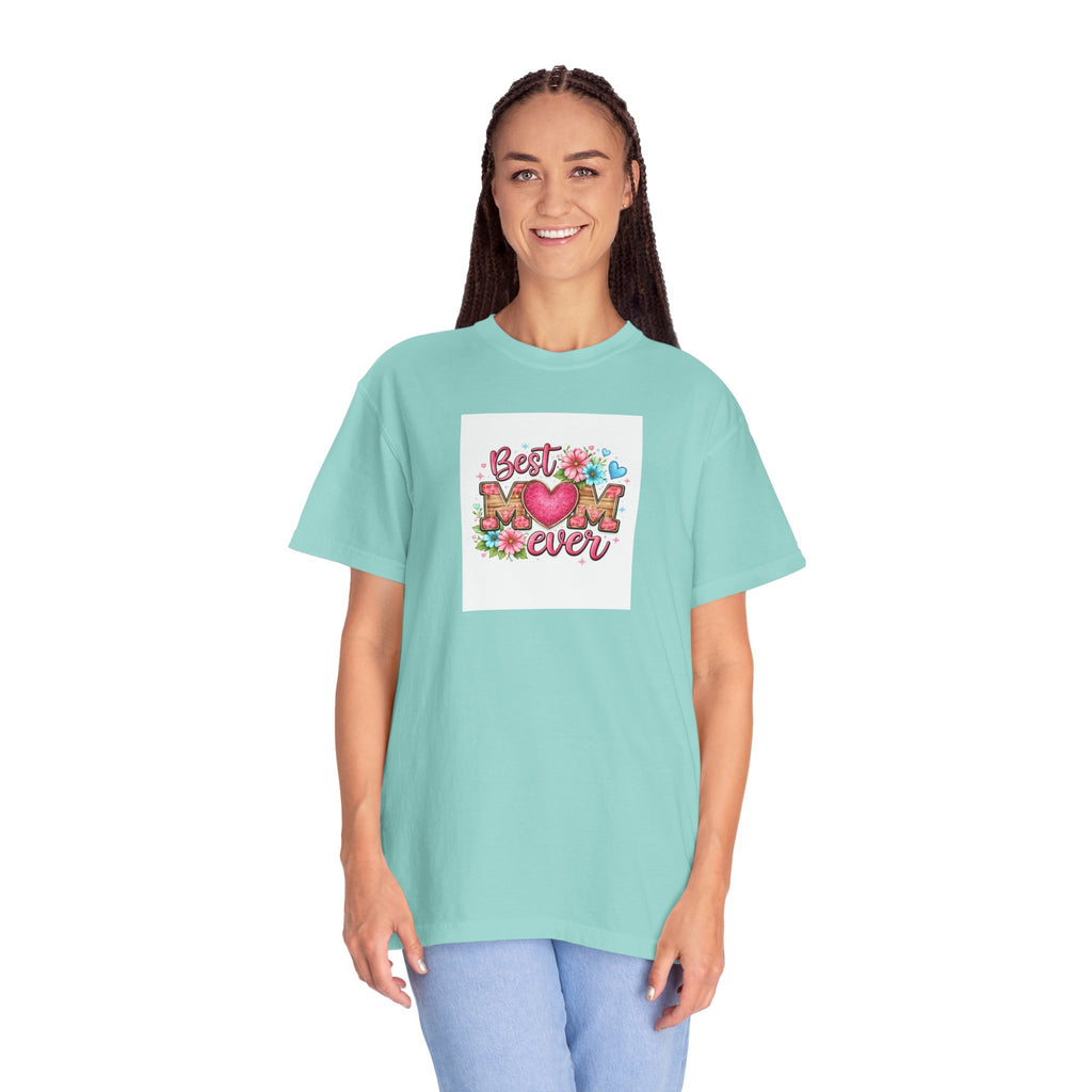 Best Mom Ever T-Shirt — Floral Heart Mother's Day Tee