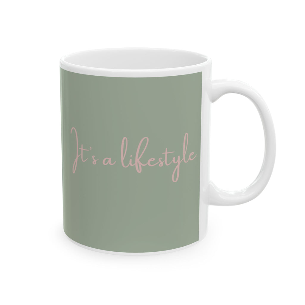 Cheeky Quote Mug | Ceramic Coffee Cup, Neutral Script Design