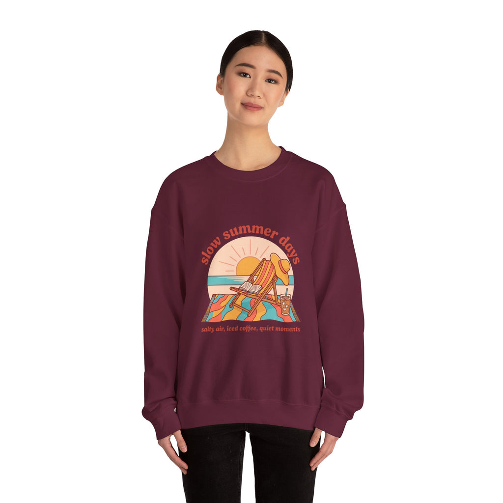 Slow Summer Days Sweatshirt | summer aesthetic, retro coastal vibes