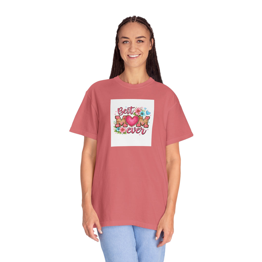Best Mom Ever T-Shirt — Floral Heart Mother's Day Tee
