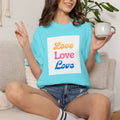 Love Love Love T-Shirt — Retro Colorblock Graphic Tee