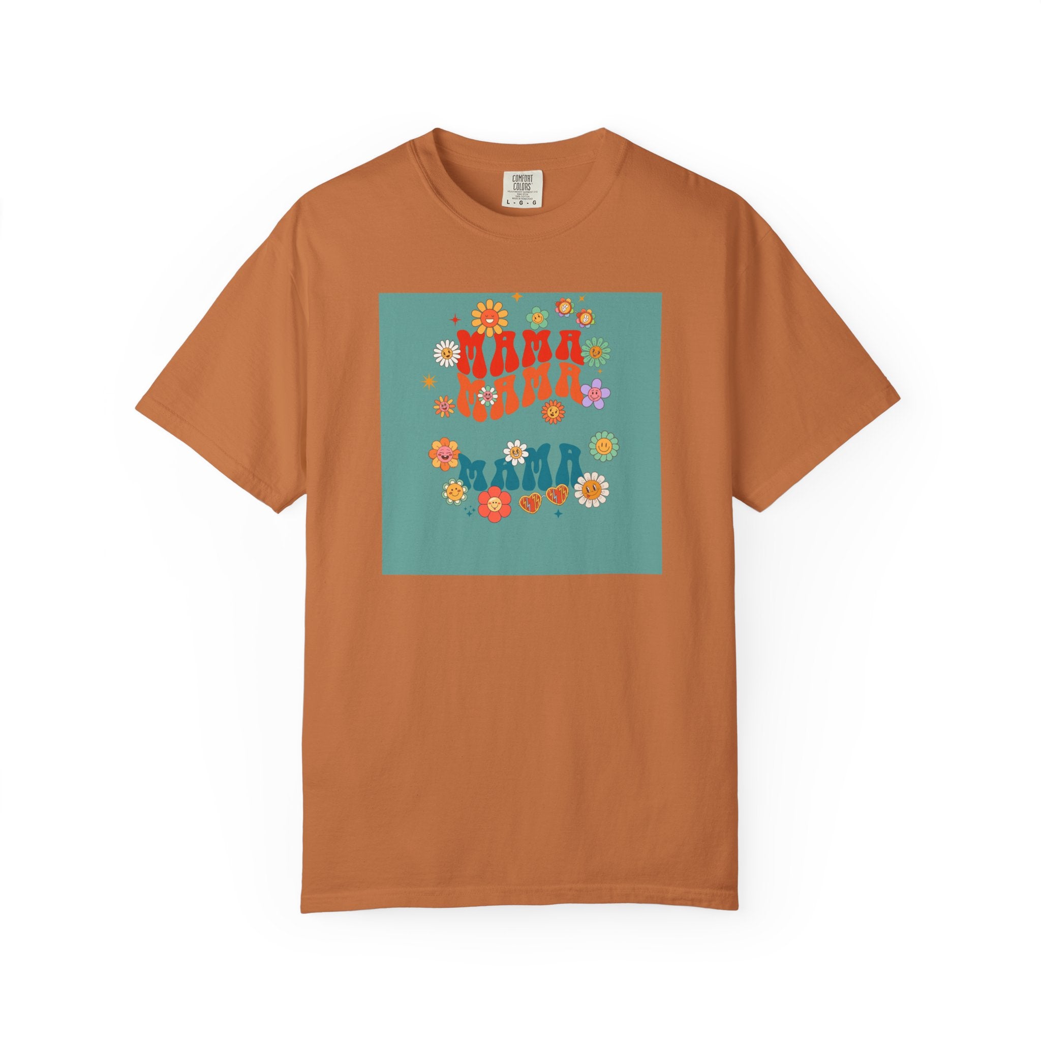 Flower Power Mama T-Shirt — Retro Floral "Mama" Graphic Tee