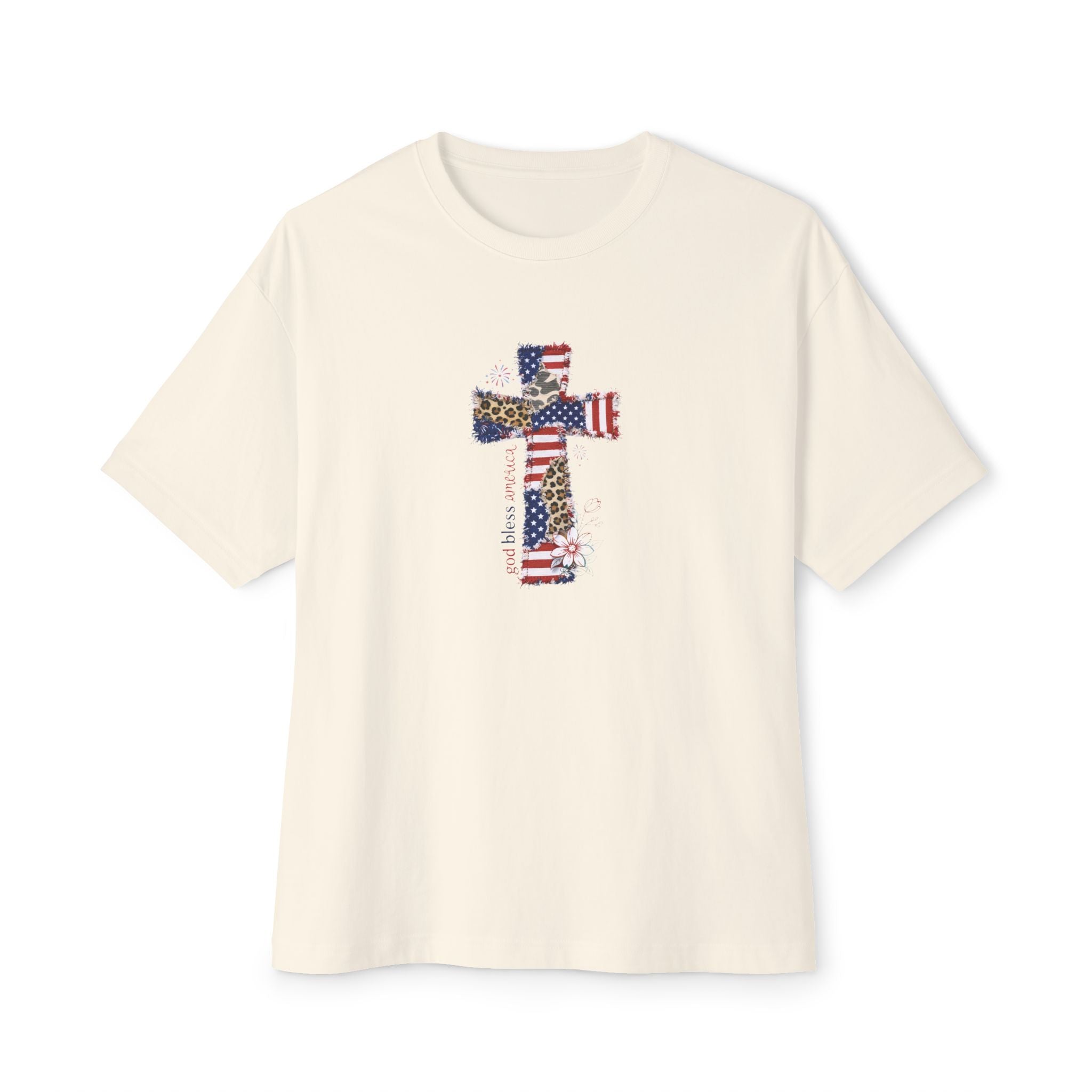 American Flag Cross Tee — Patriotic Christian T-Shirt
