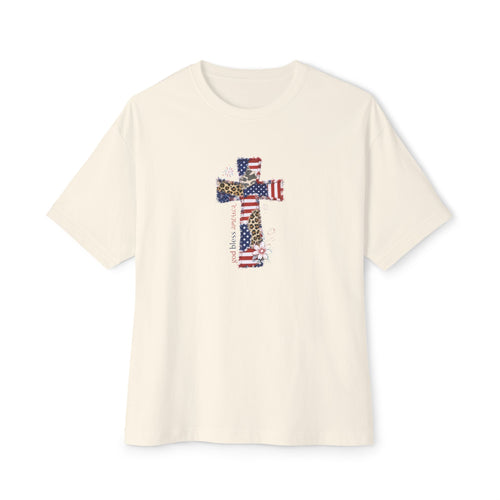 American Flag Cross Tee — Patriotic Christian T-Shirt