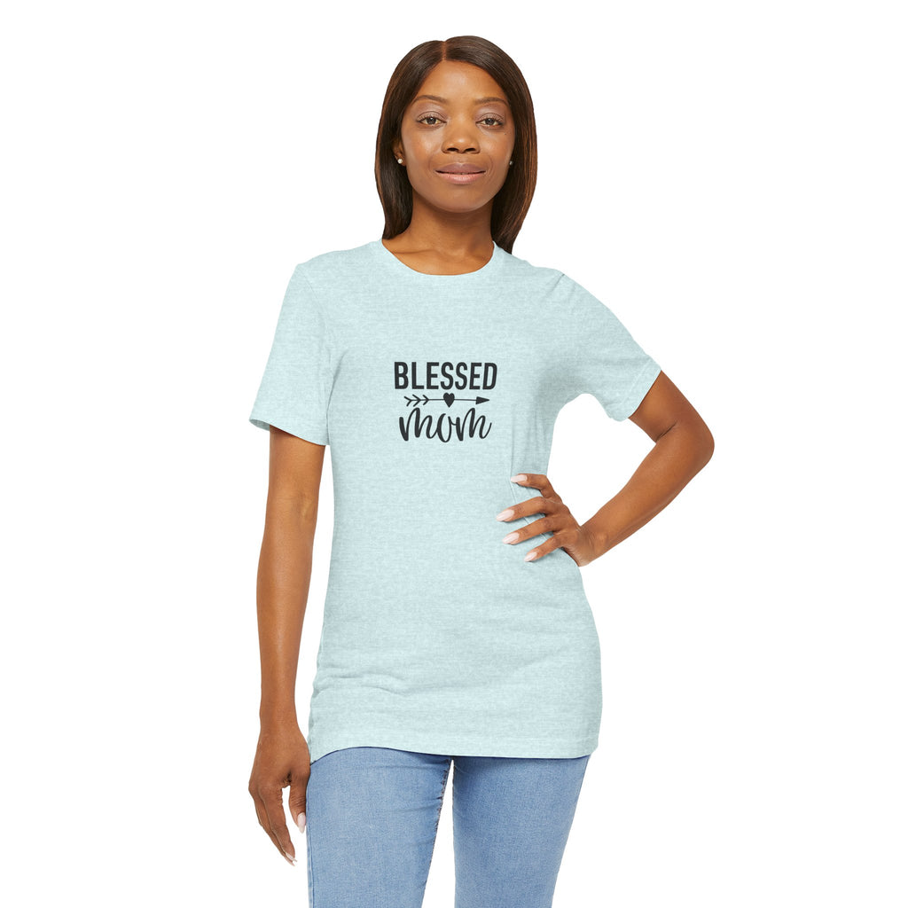 Blessed Mom T-Shirt | Mom Typography Tee, Script Mom Shirt