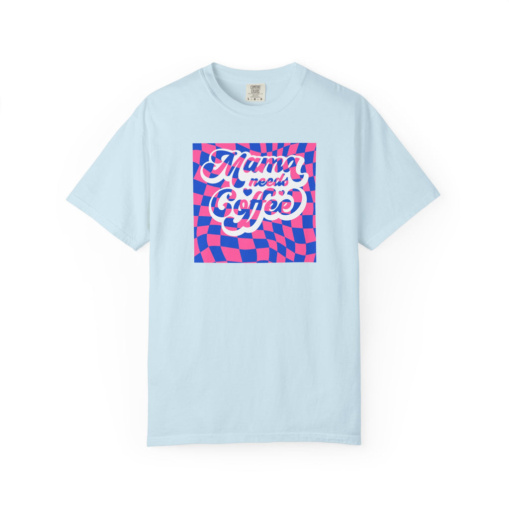 Mama Needs Coffee T-Shirt — Retro Psychedelic Mom Coffee Tee