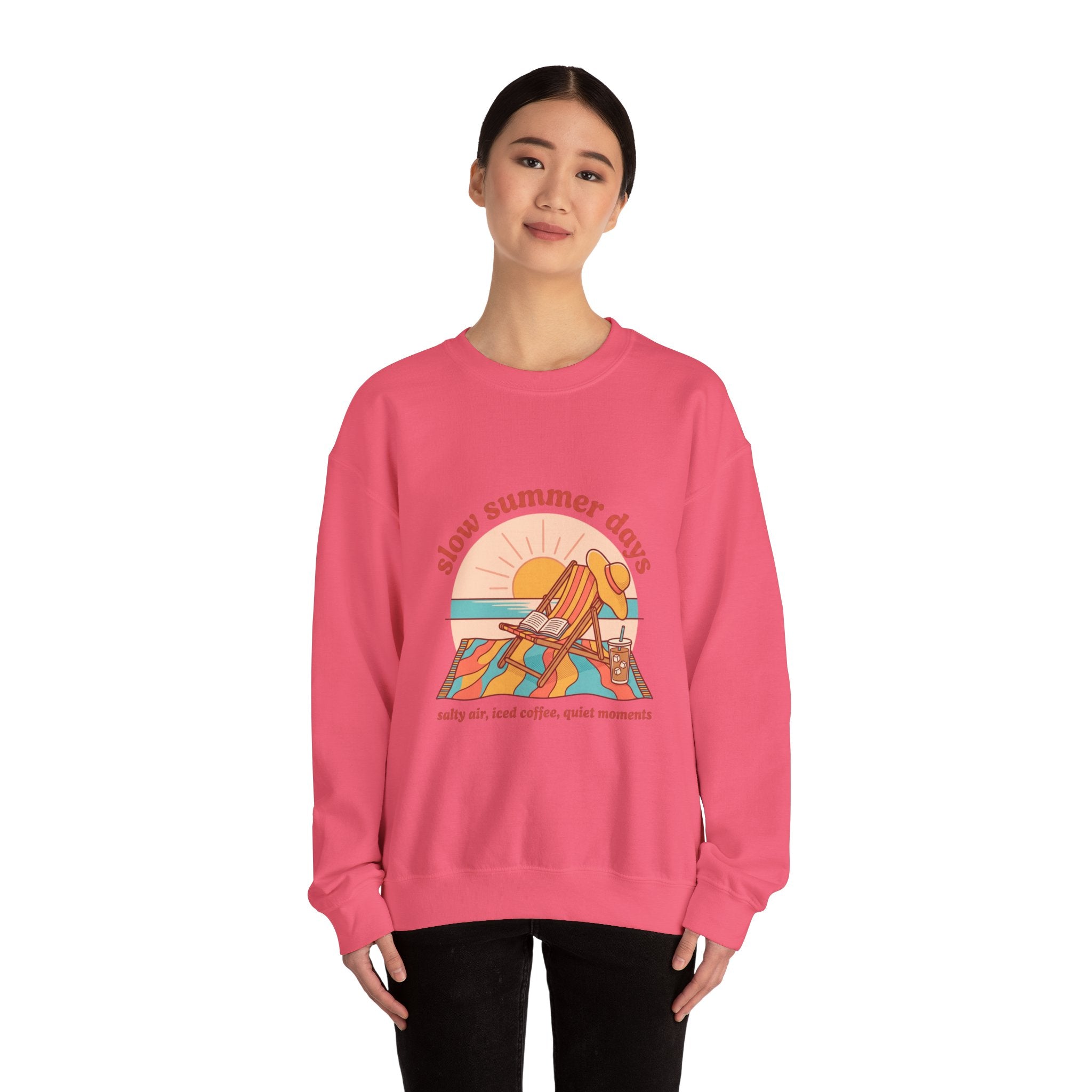 Slow Summer Days Sweatshirt | summer aesthetic, retro coastal vibes