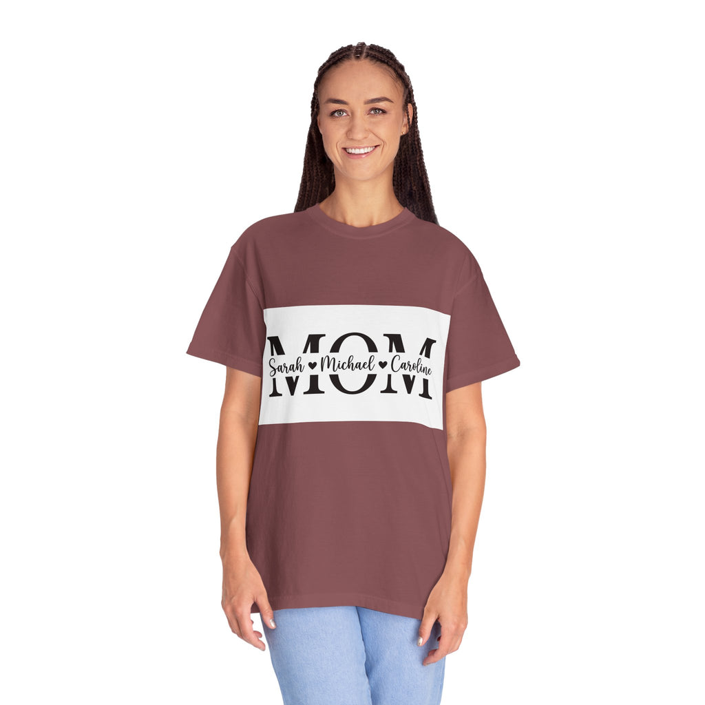 Mom Name Personalized T‑Shirt — Custom Family Names Mother's Day Tee