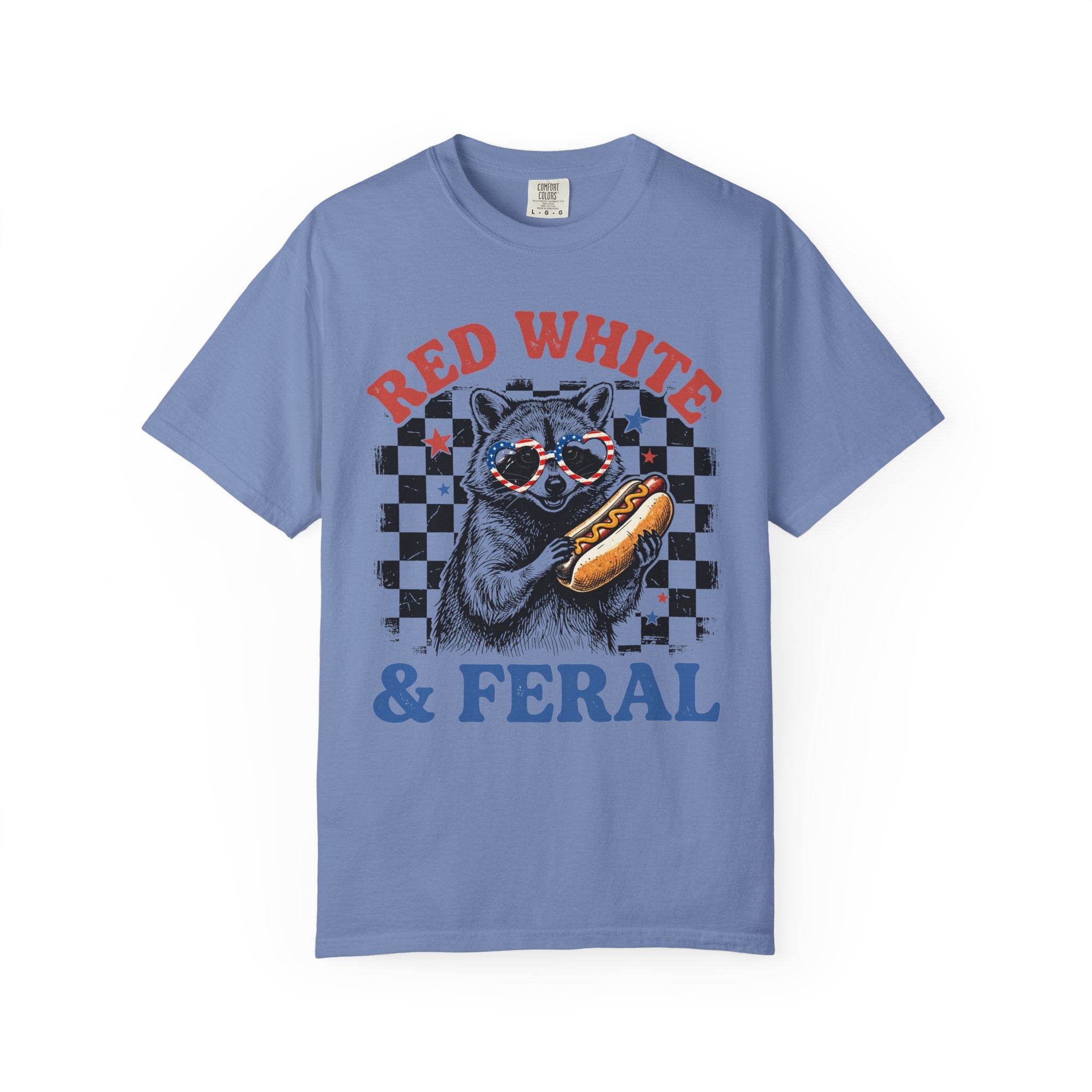Red White & Feral Raccoon T-Shirt