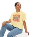 Sun-Kissed Slightly Cranky Boxy Tee — Retro Picnic Graphic Women’s Shirt
