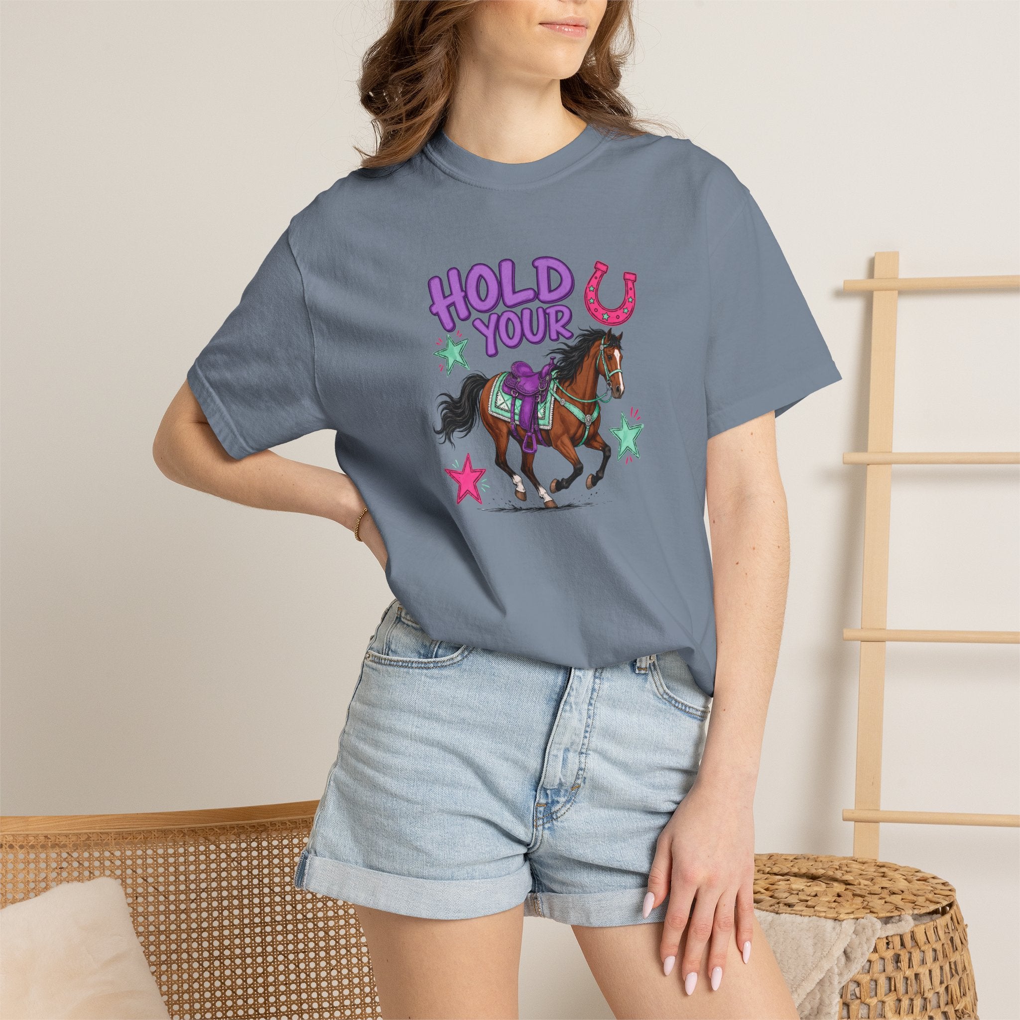 Hold Your Horses T-Shirt — Western Horse Graphic Tee