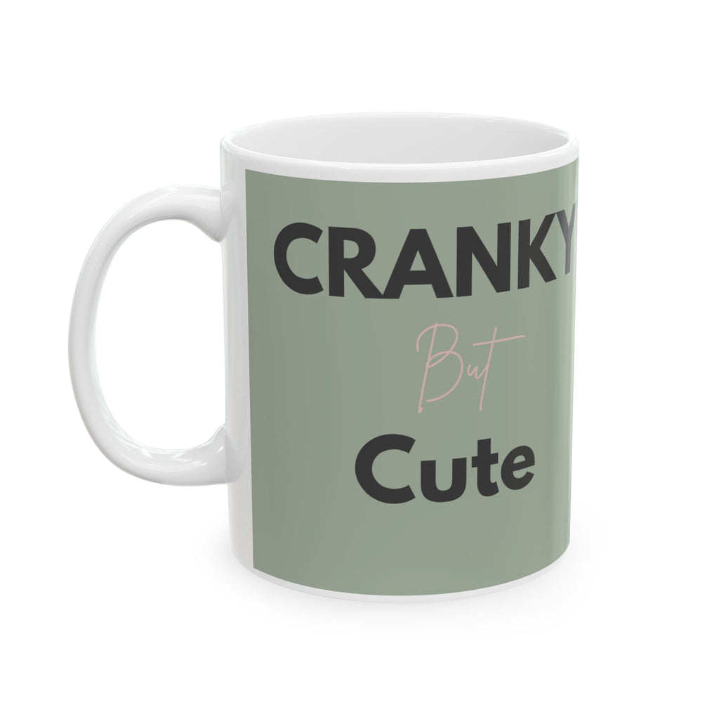 Cheeky Quote Mug | Ceramic Coffee Cup, Neutral Script Design