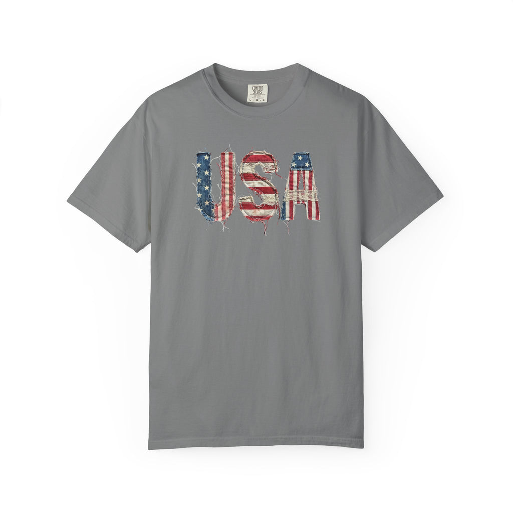 USA Flag Graphic T-Shirt — Patriotic American Tee for 4th of July