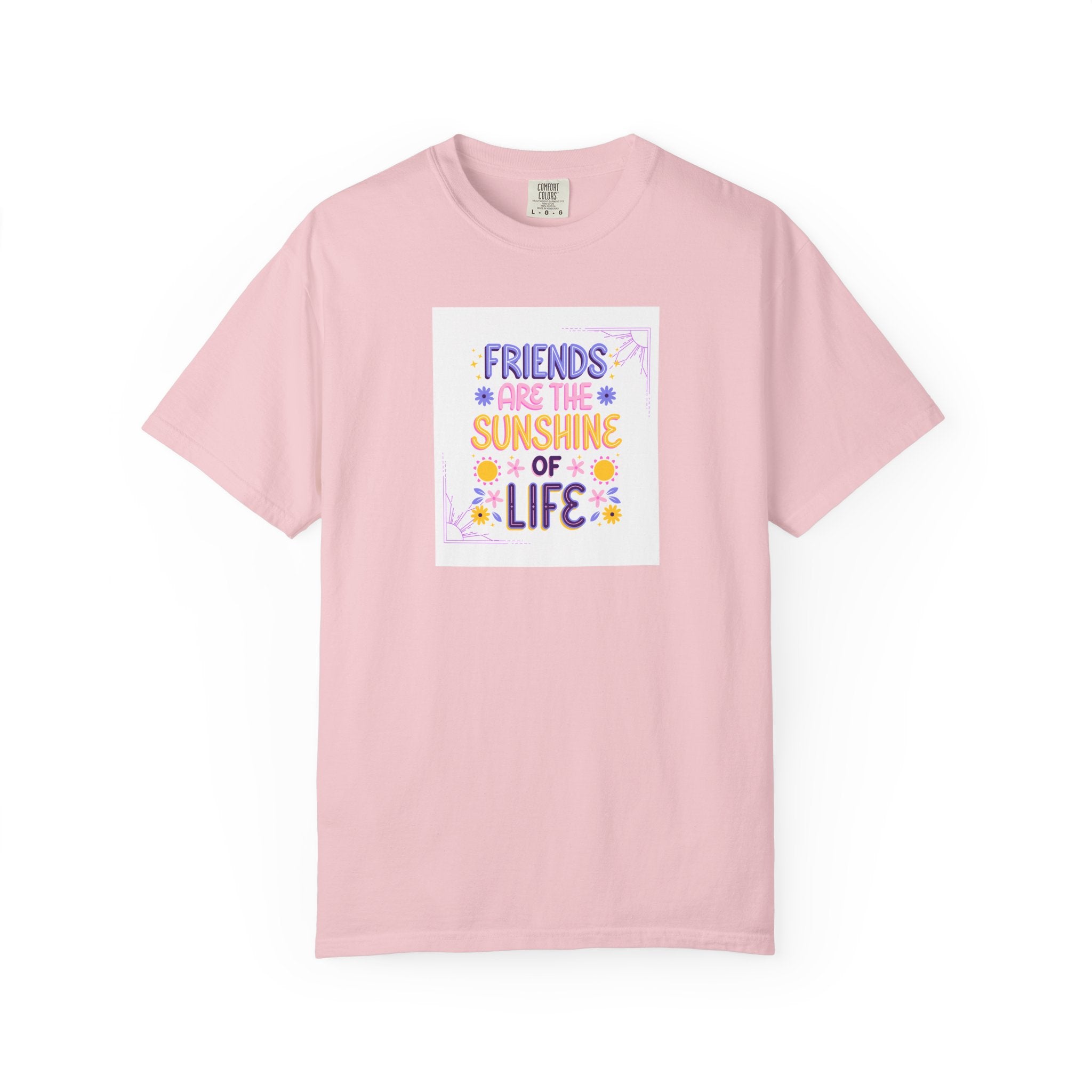 T-Shirt — "Friends Are the Sunshine of Life" Floral Graphic Tee