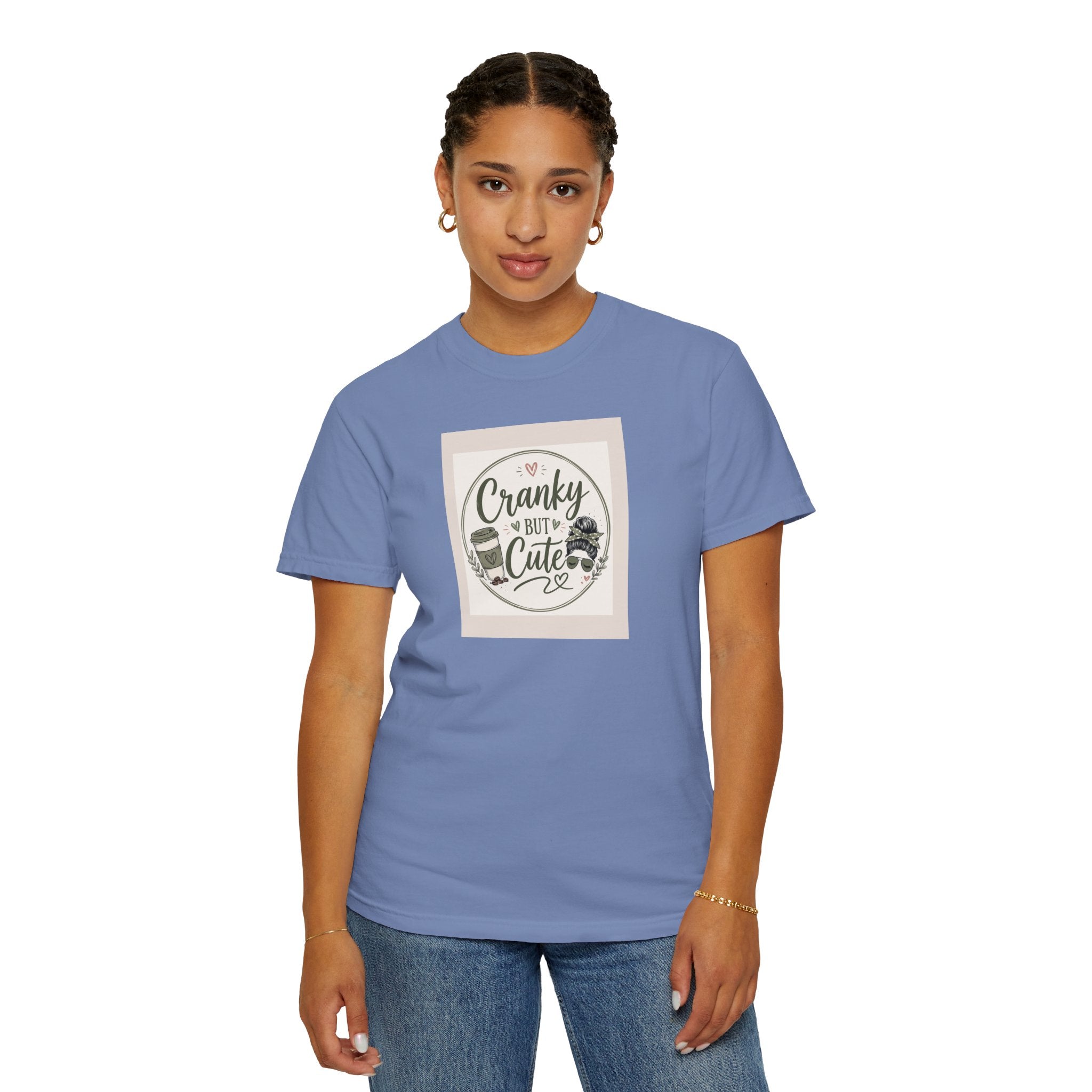 Cranky But Cute T-Shirt – Funny Vintage Coffee Graphic Tee