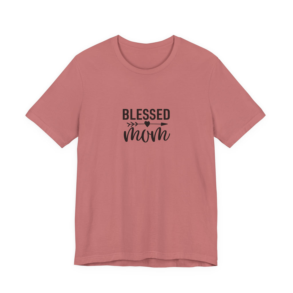 Blessed Mom T-Shirt | Mom Typography Tee, Script Mom Shirt