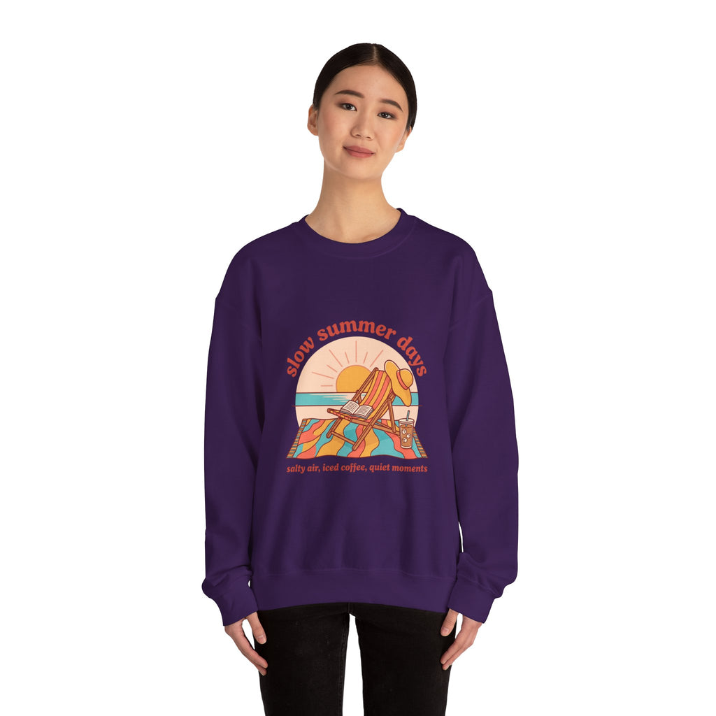 Slow Summer Days Sweatshirt | summer aesthetic, retro coastal vibes