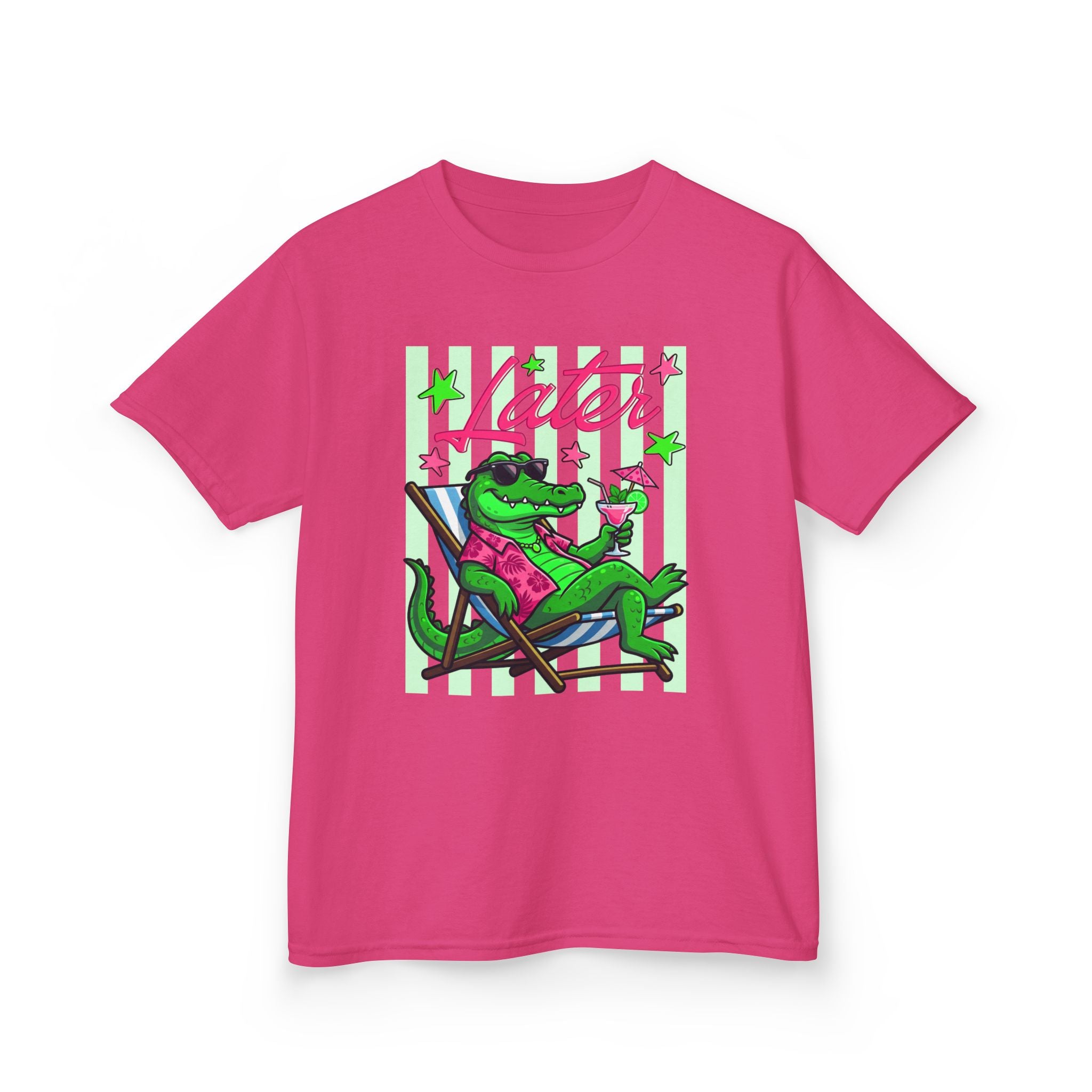 Kids Tee — 'Later, After A While' Relaxed Alligator Graphic Shirt