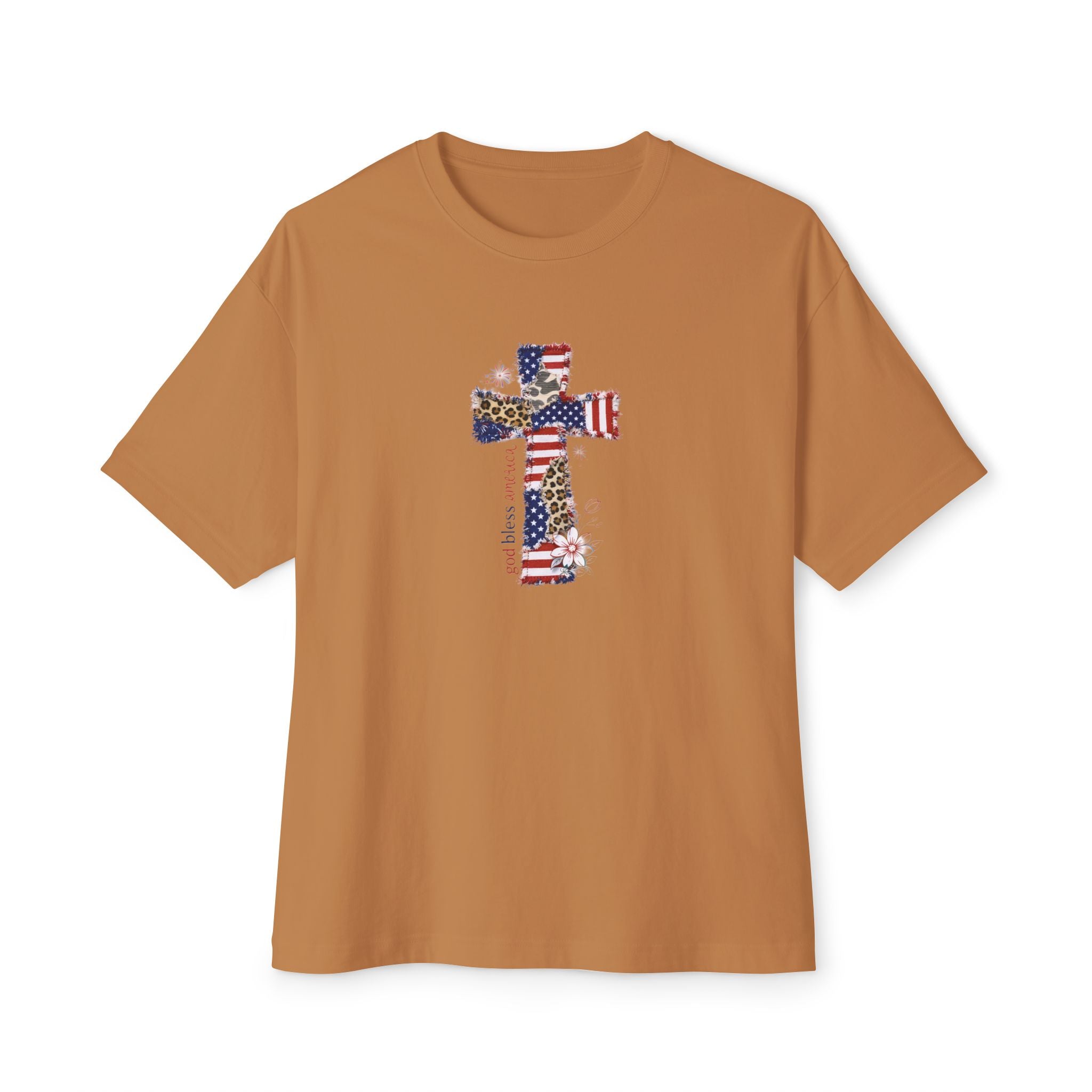 American Flag Cross Tee — Patriotic Christian T-Shirt